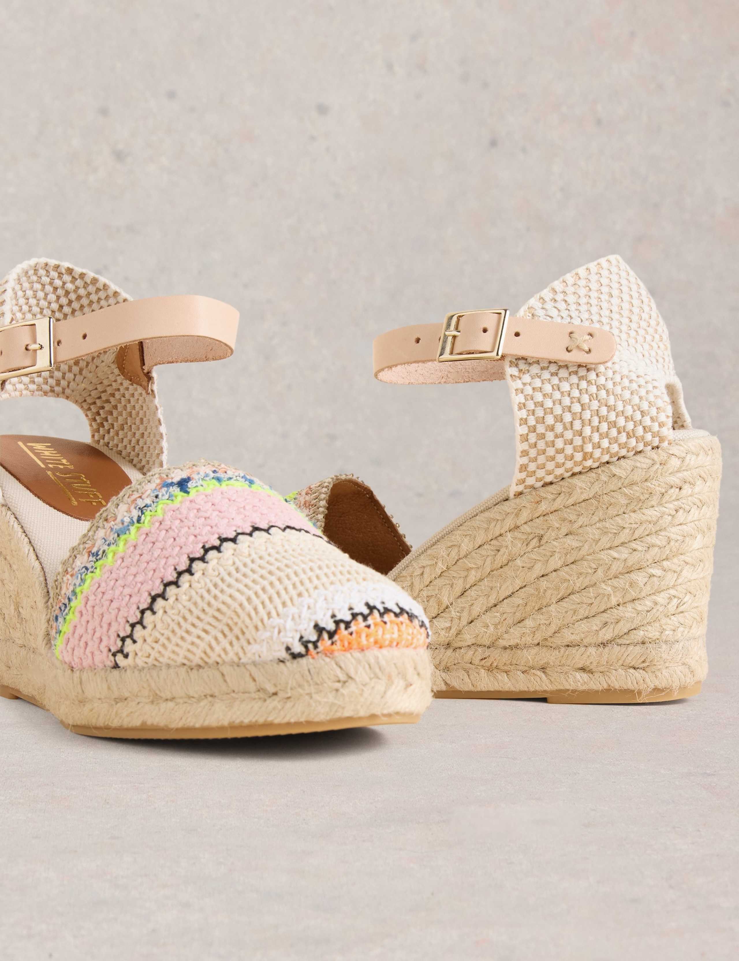 Leather Ankle Strap Wedge Espadrilles 4 of 4