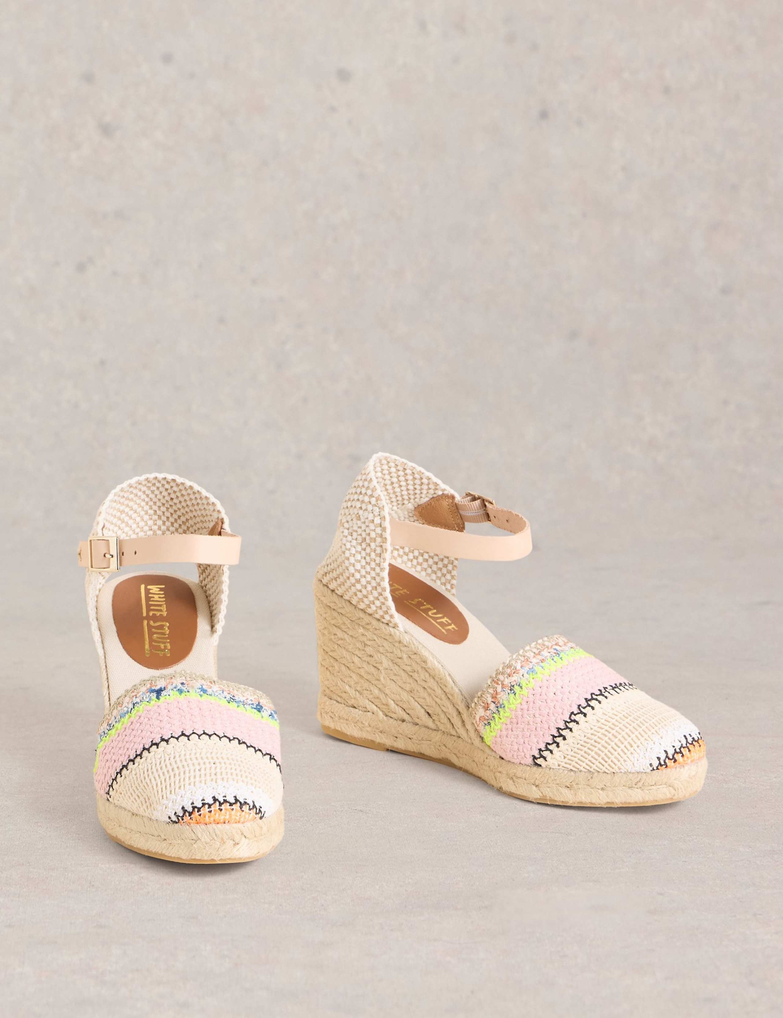 Leather Ankle Strap Wedge Espadrilles 2 of 4