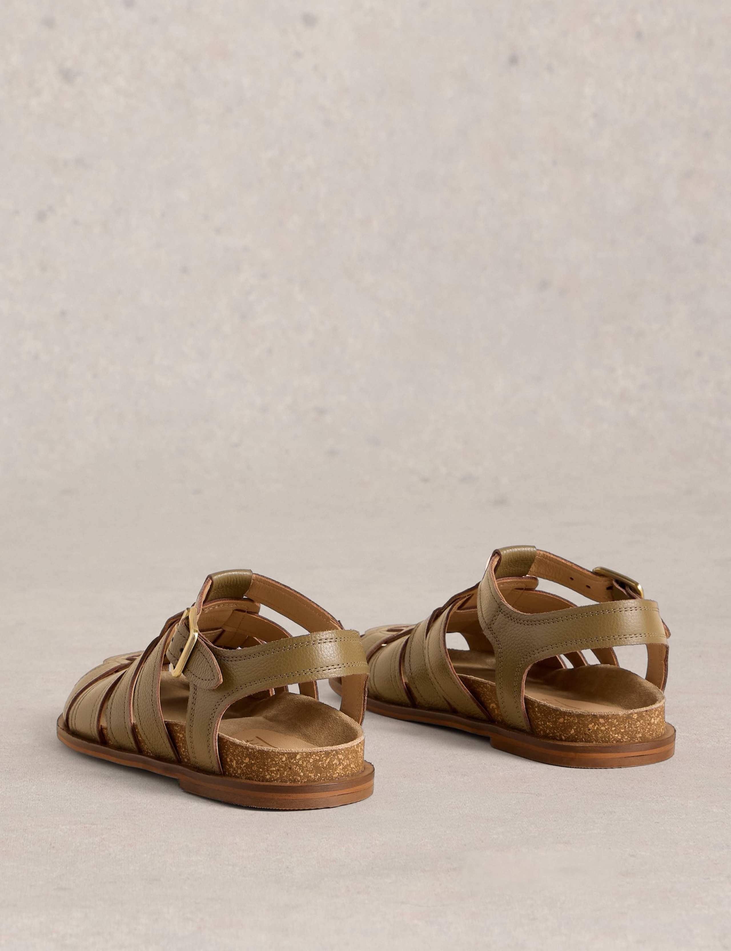 Leather Buckle Footbed Fisherman Sandals 3 of 4