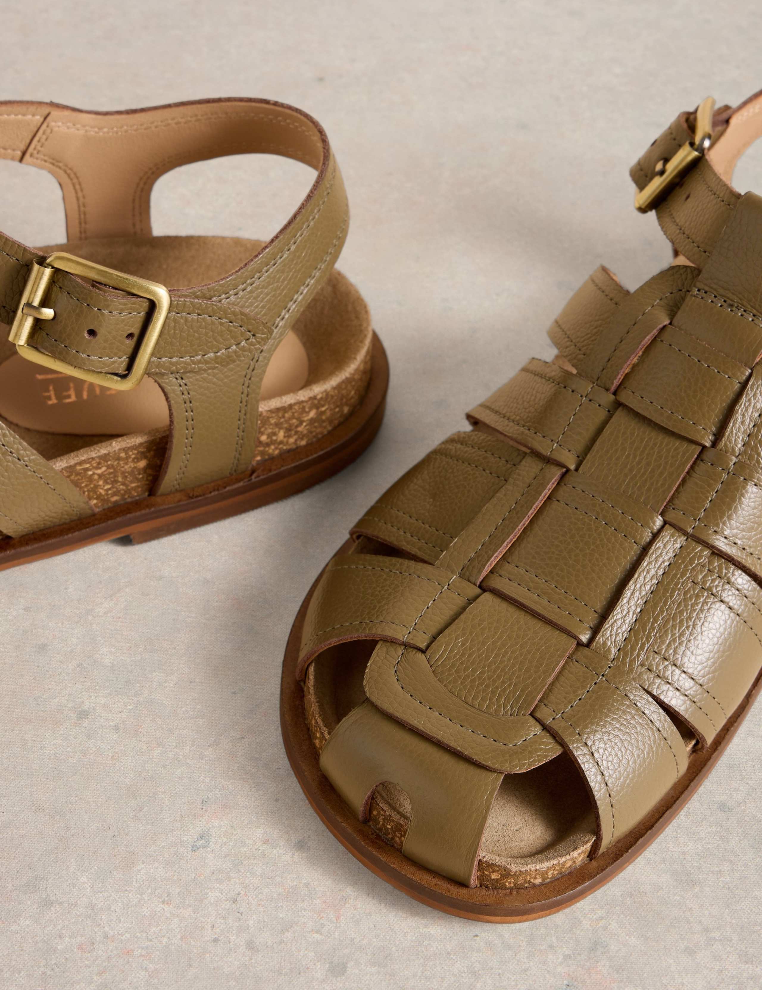 Leather Buckle Footbed Fisherman Sandals 4 of 4
