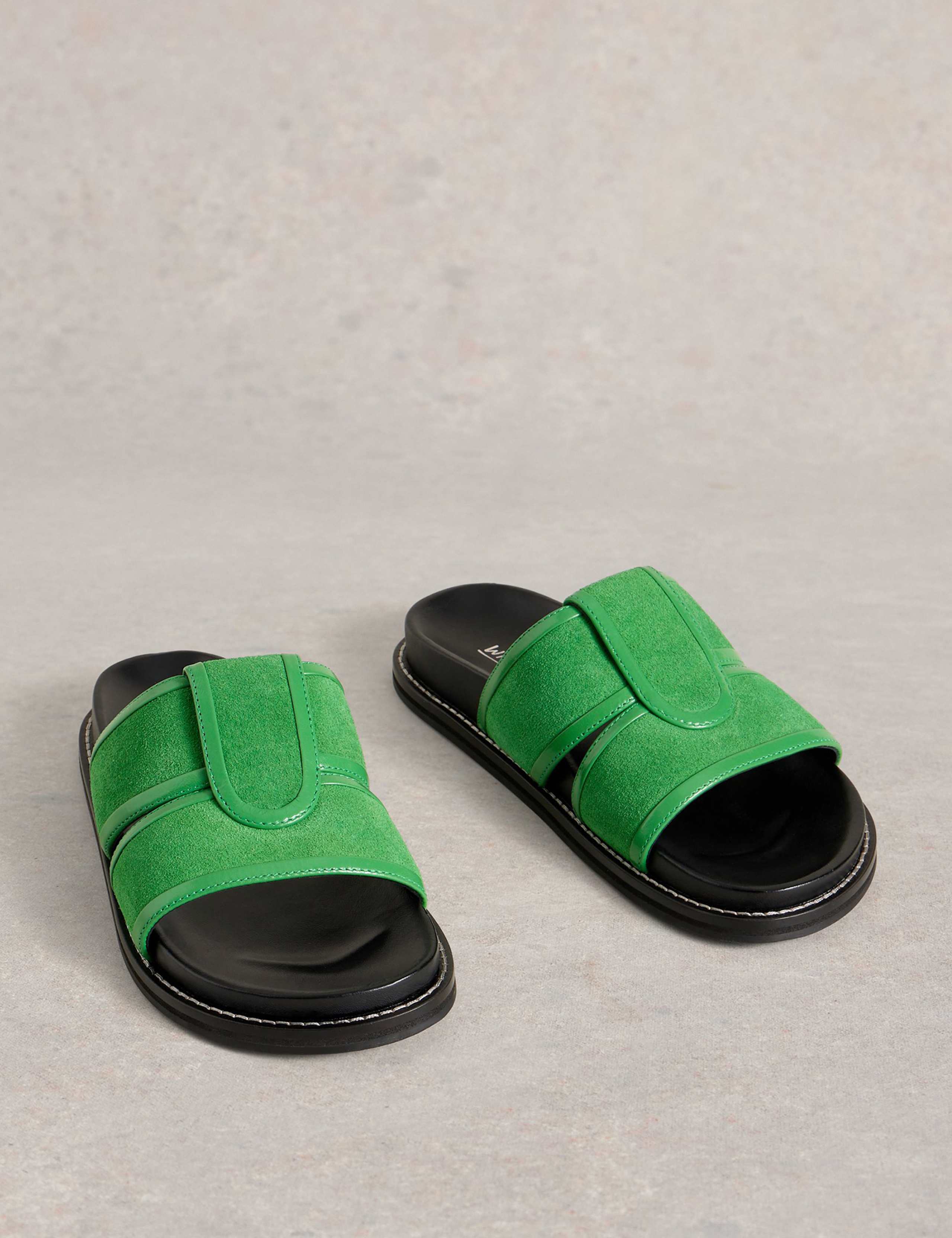 Suede Footbed Sliders 2 of 4