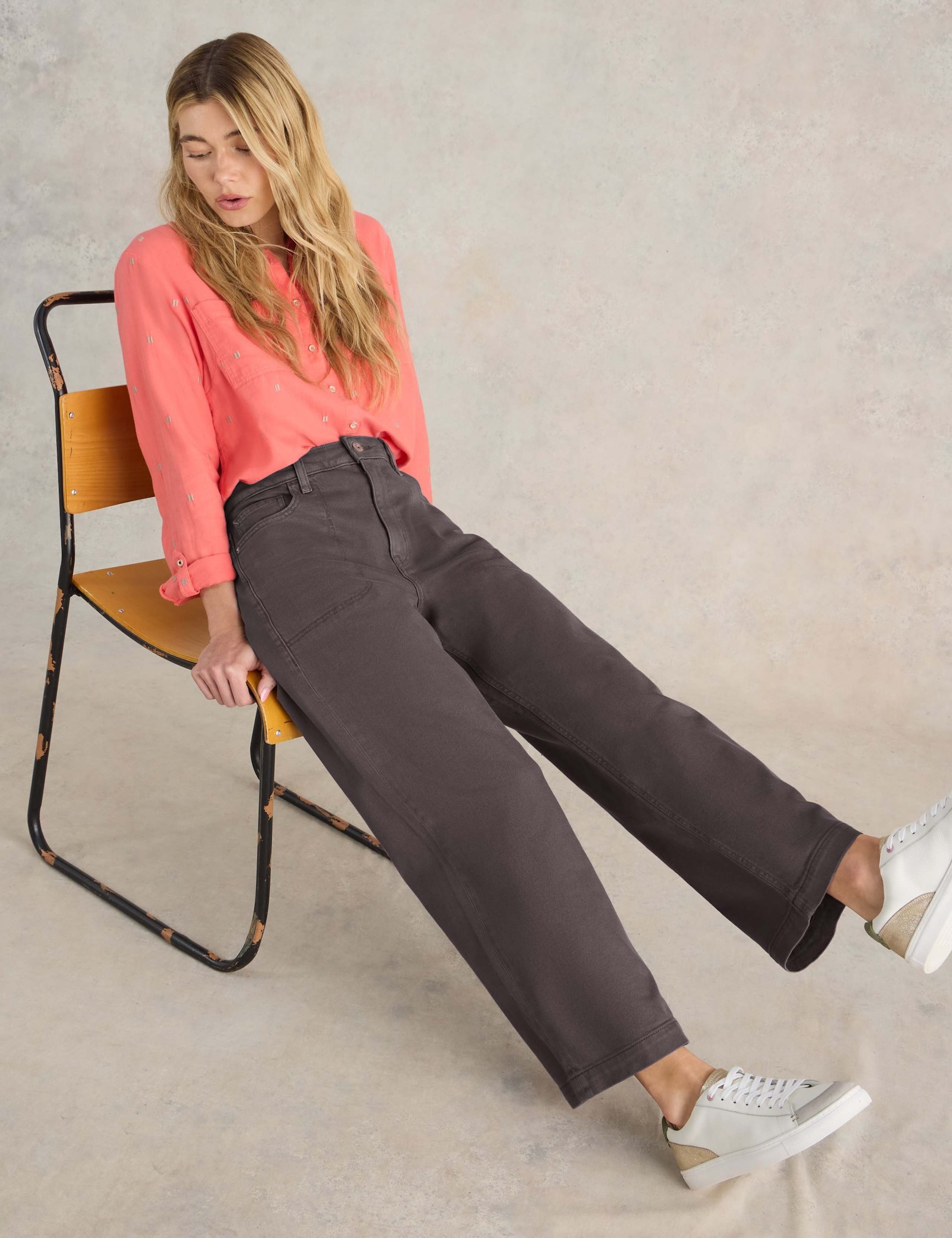 Mid Rise Wide Leg Cropped Jeans 4 of 6