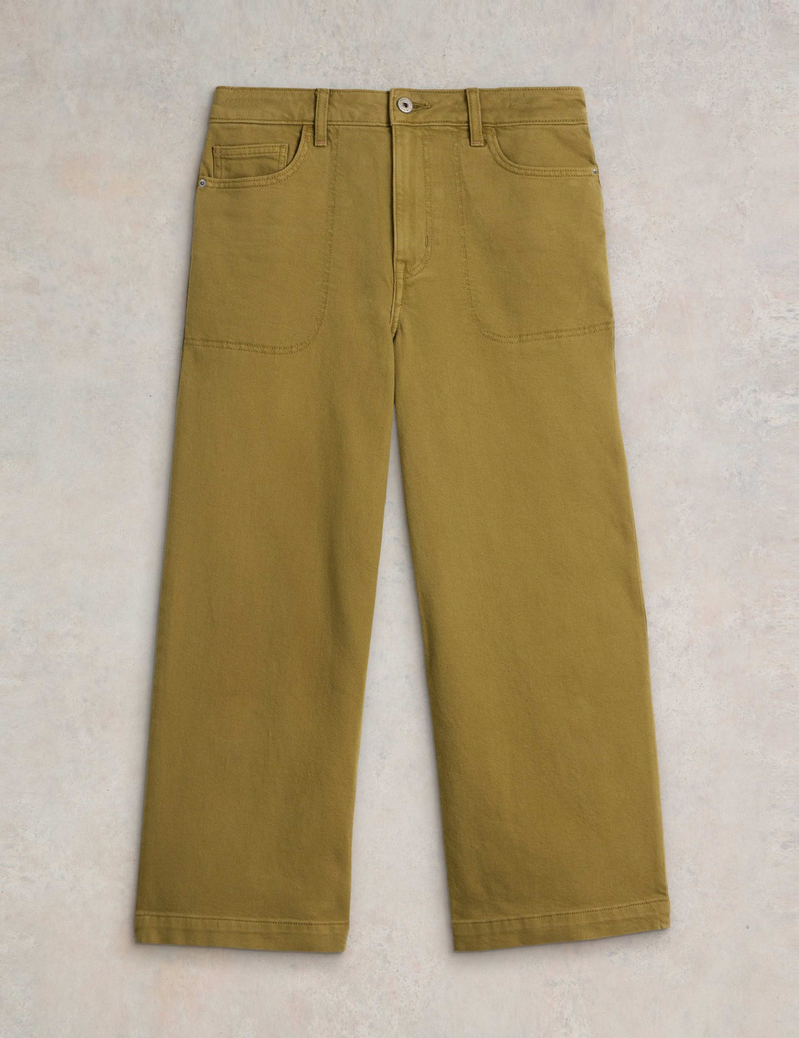 Mid Rise Wide Leg Cropped Jeans 2 of 6