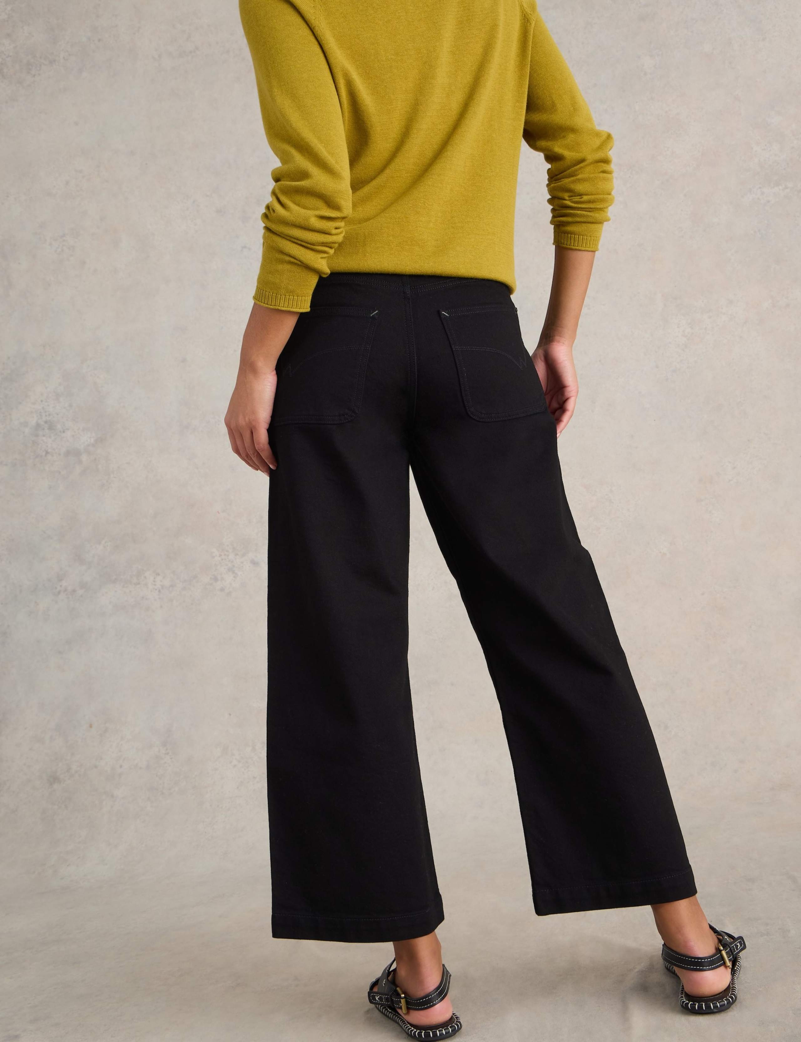 Mid Rise Wide Leg Cropped Jeans 3 of 6
