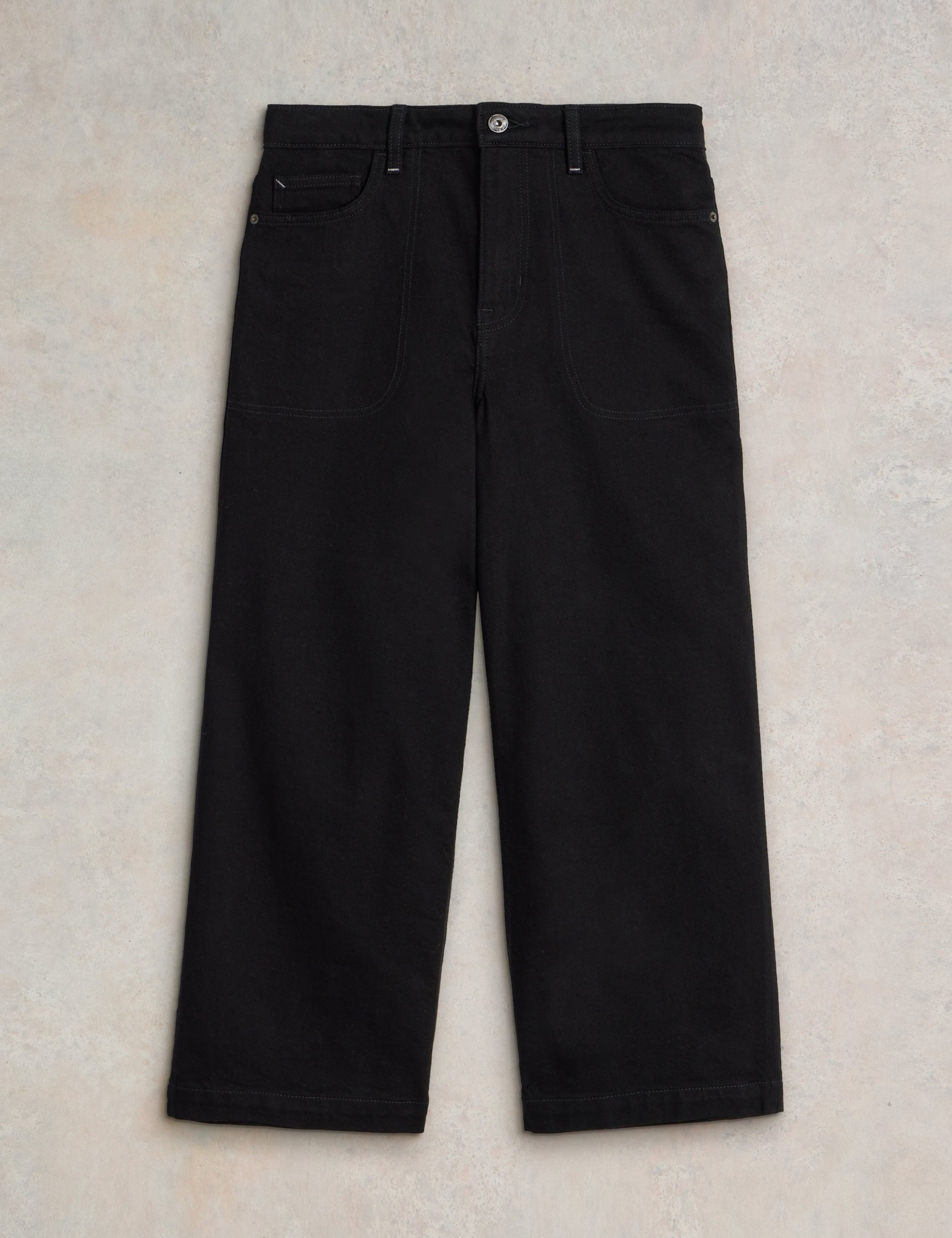 Mid Rise Wide Leg Cropped Jeans 2 of 6