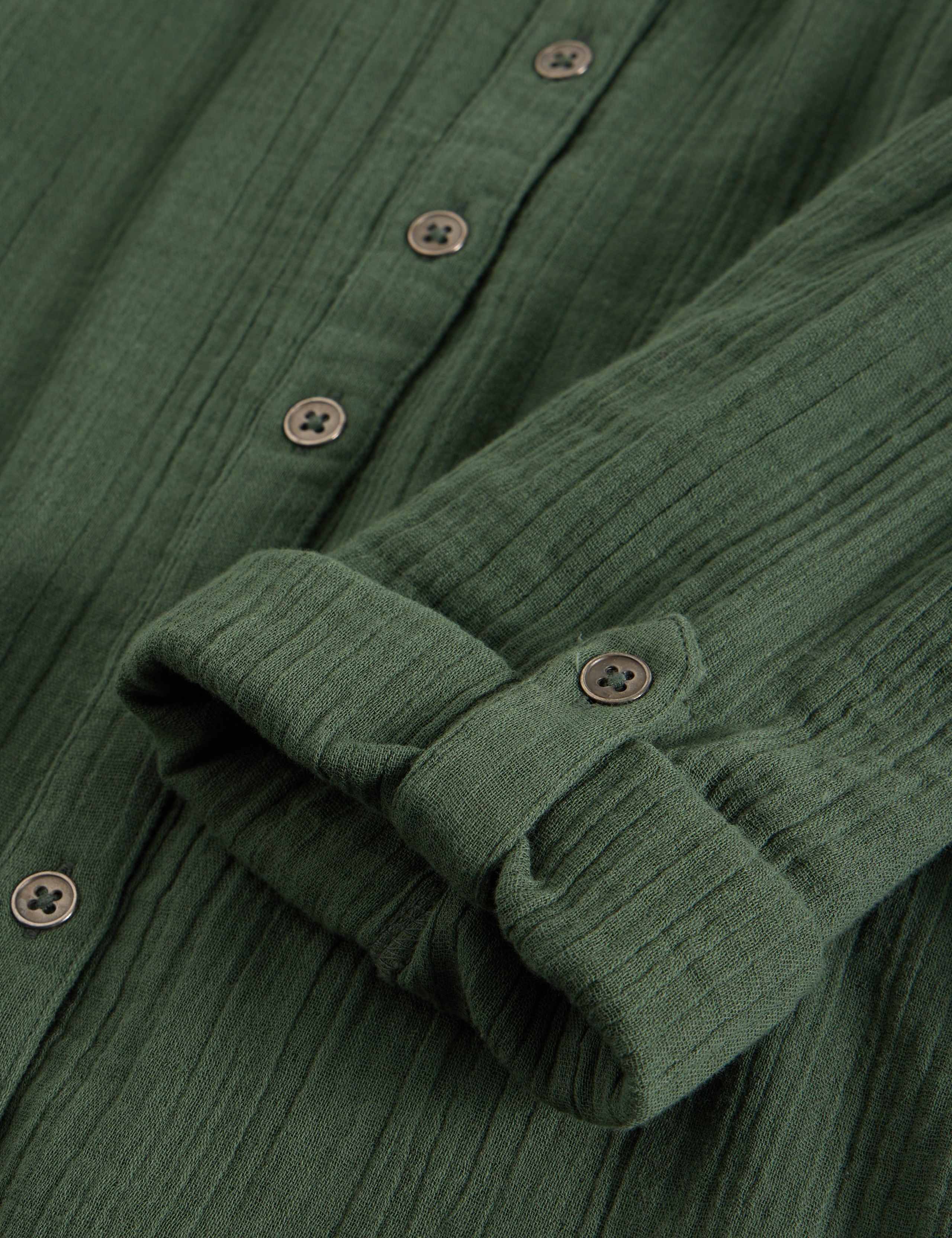 Pure Cotton Collared Longline Shirt 6 of 6