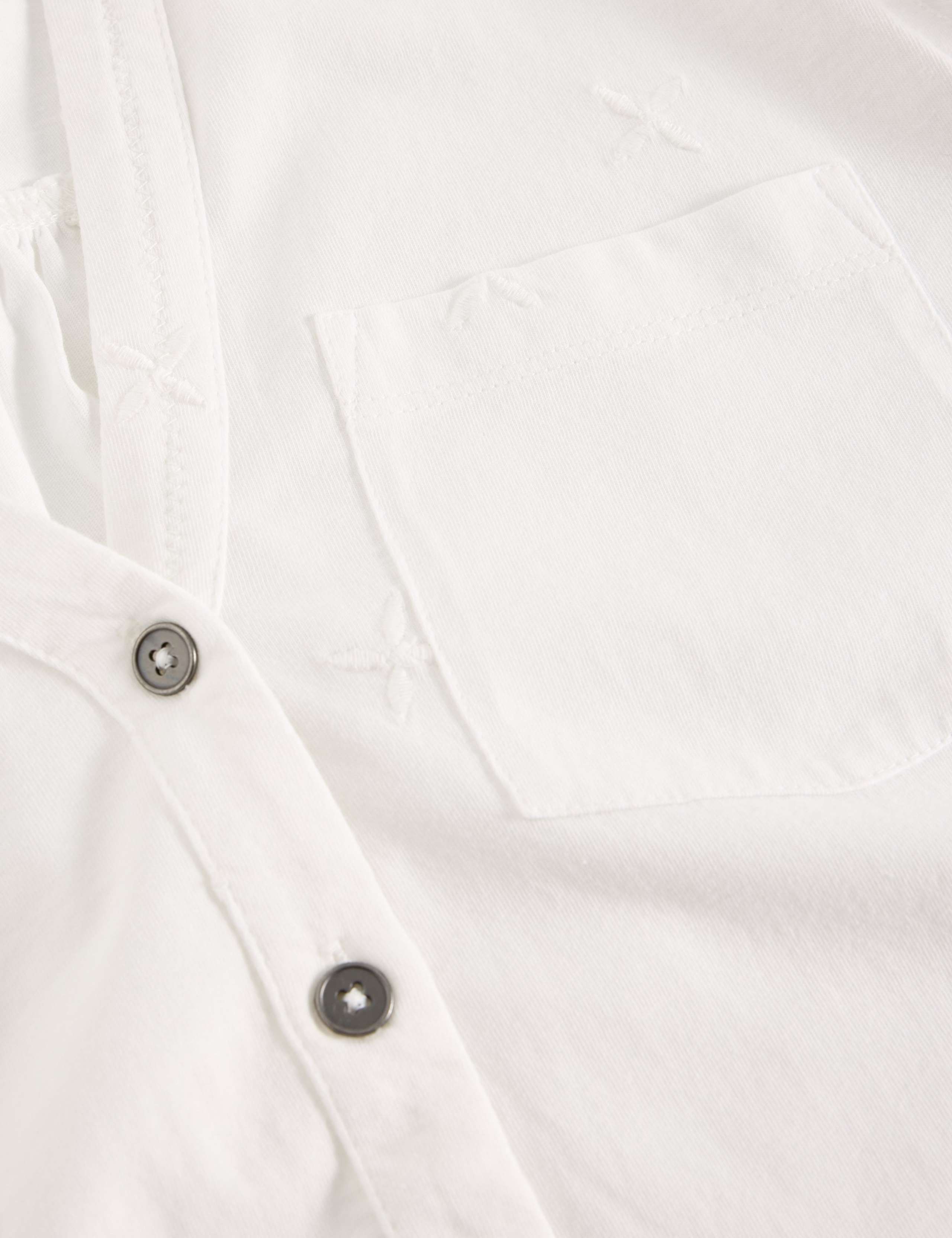 Pure Cotton Embroidered Longline Shirt 6 of 6