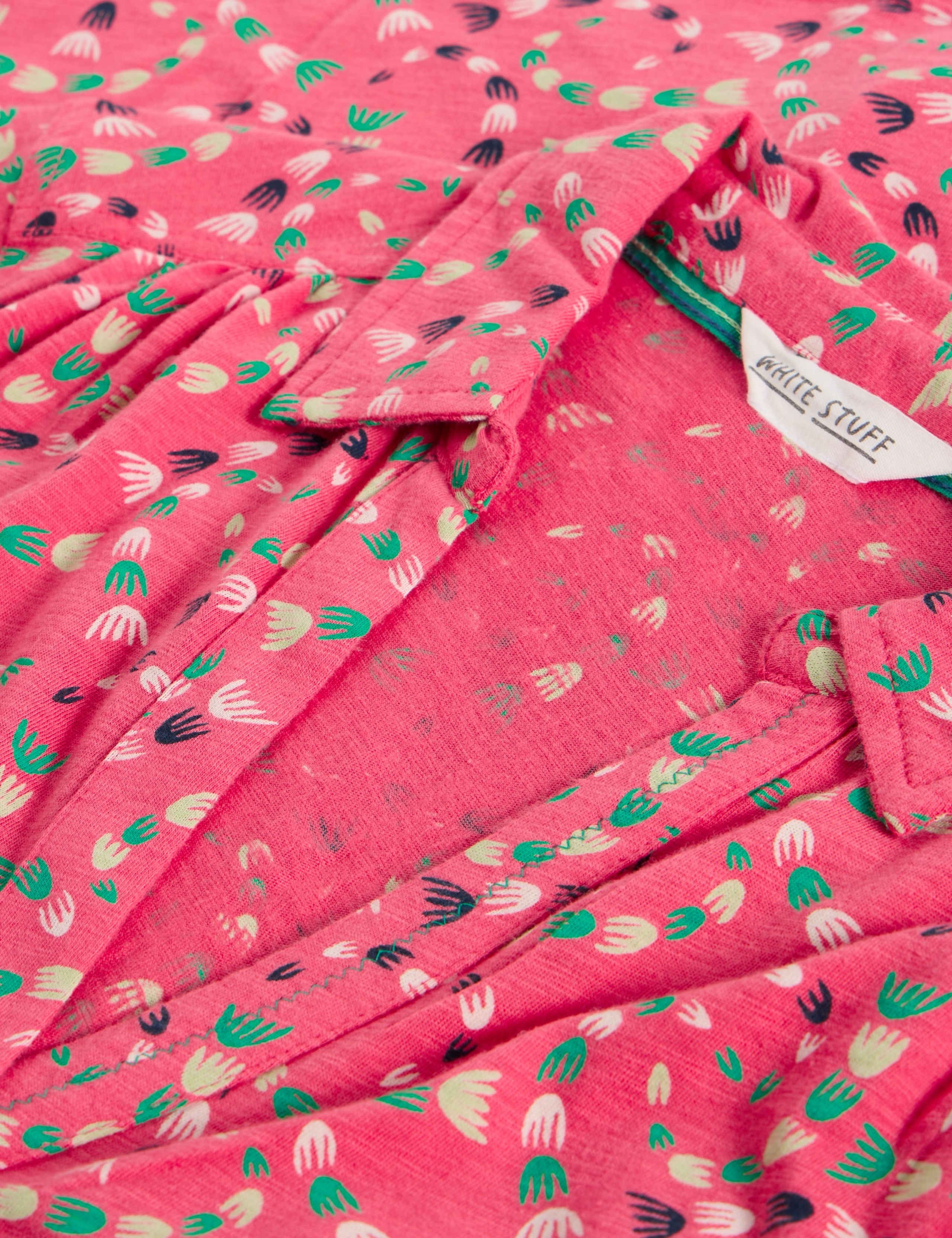 Pure Cotton Floral Collared V-neck Button Through Shirt 6 of 6