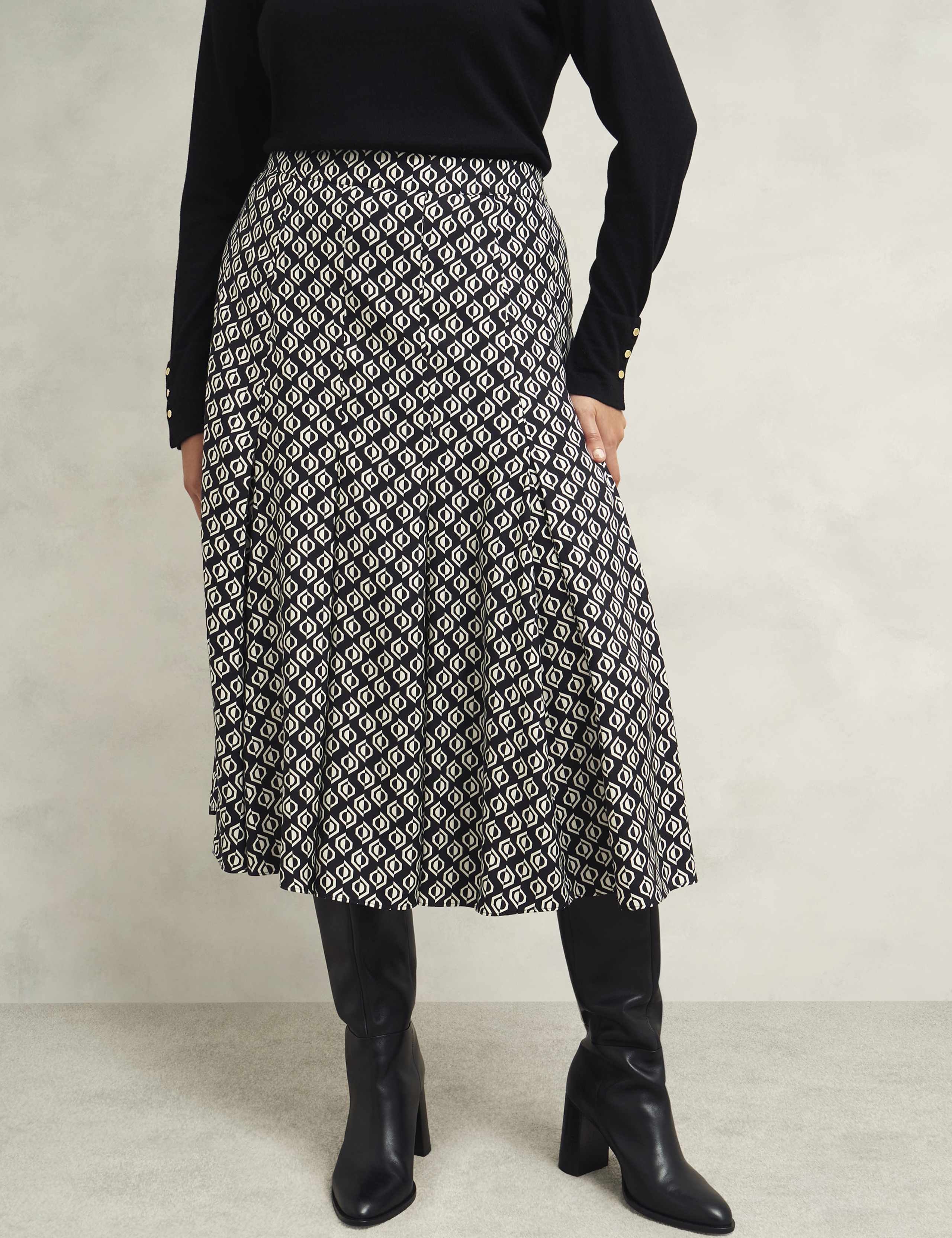 Printed Midi A-Line Skirt 3 of 11