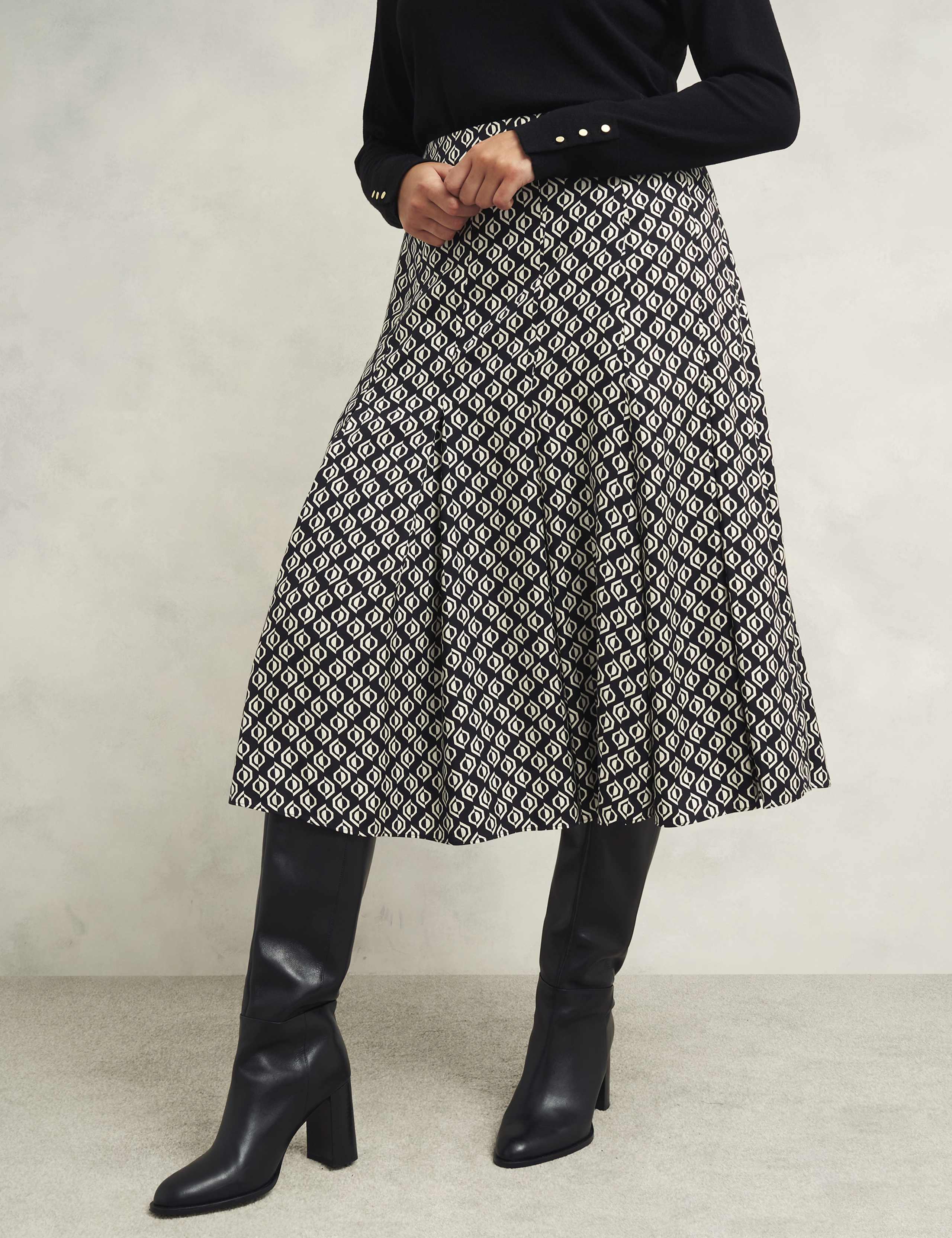 Printed Midi A-Line Skirt 10 of 11