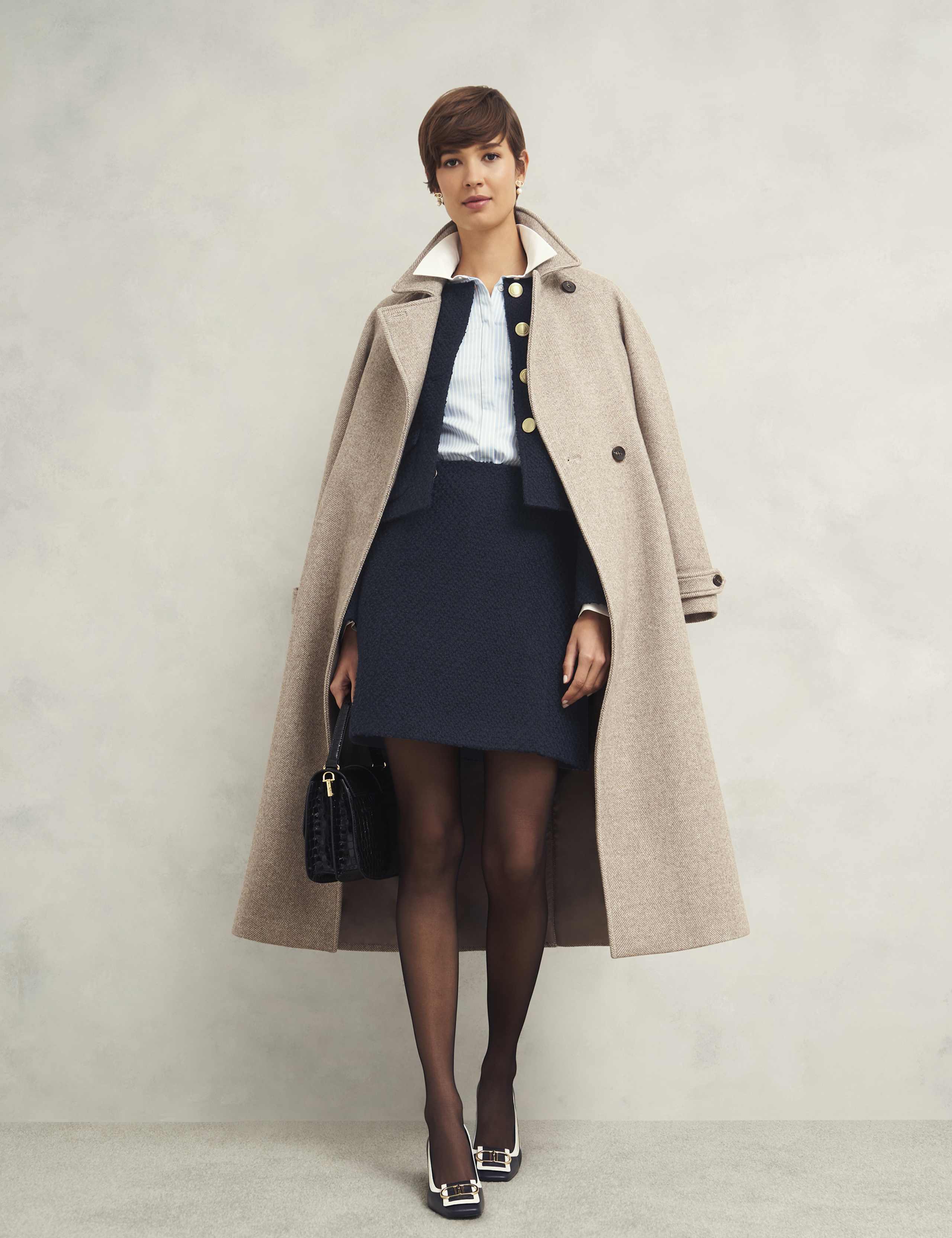 Wool Blend Textured Mini A-Line Skirt 7 of 7