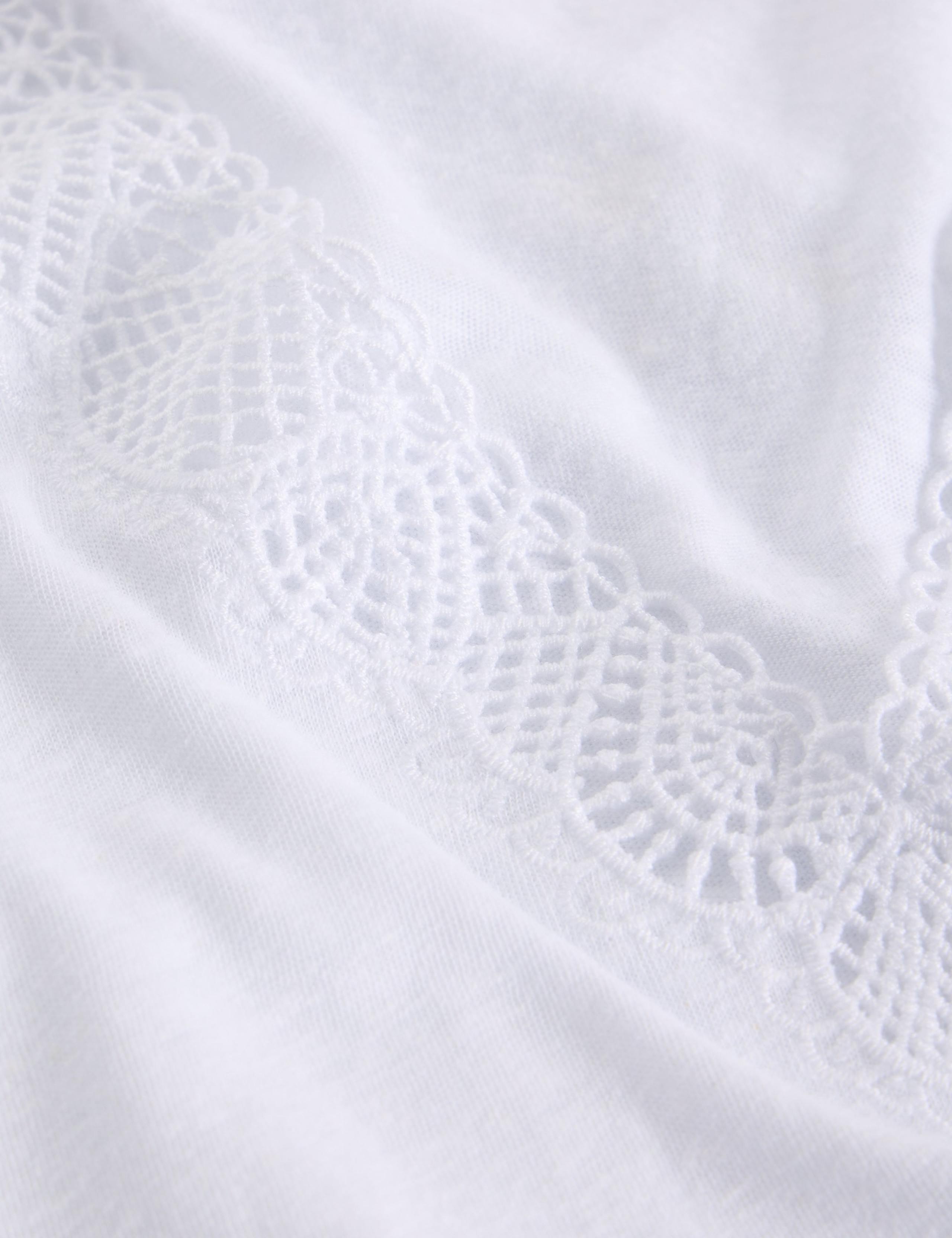 Linen Blend Lace V-Neck Vest 6 of 6