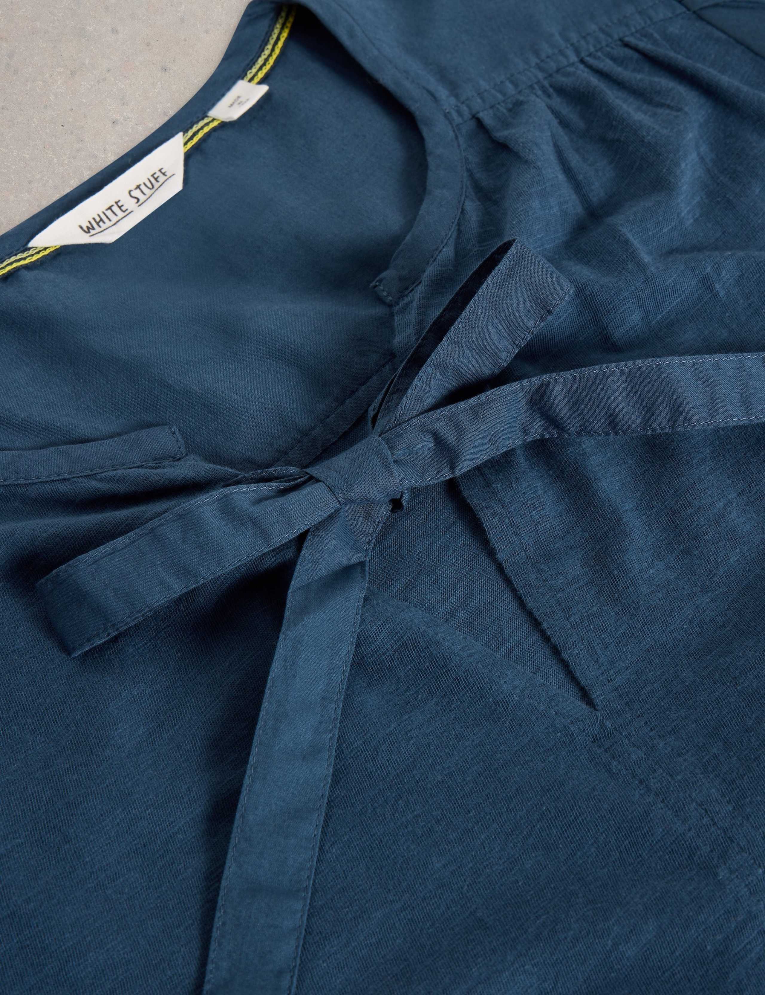 Pure Cotton Tie Neck Top 6 of 6