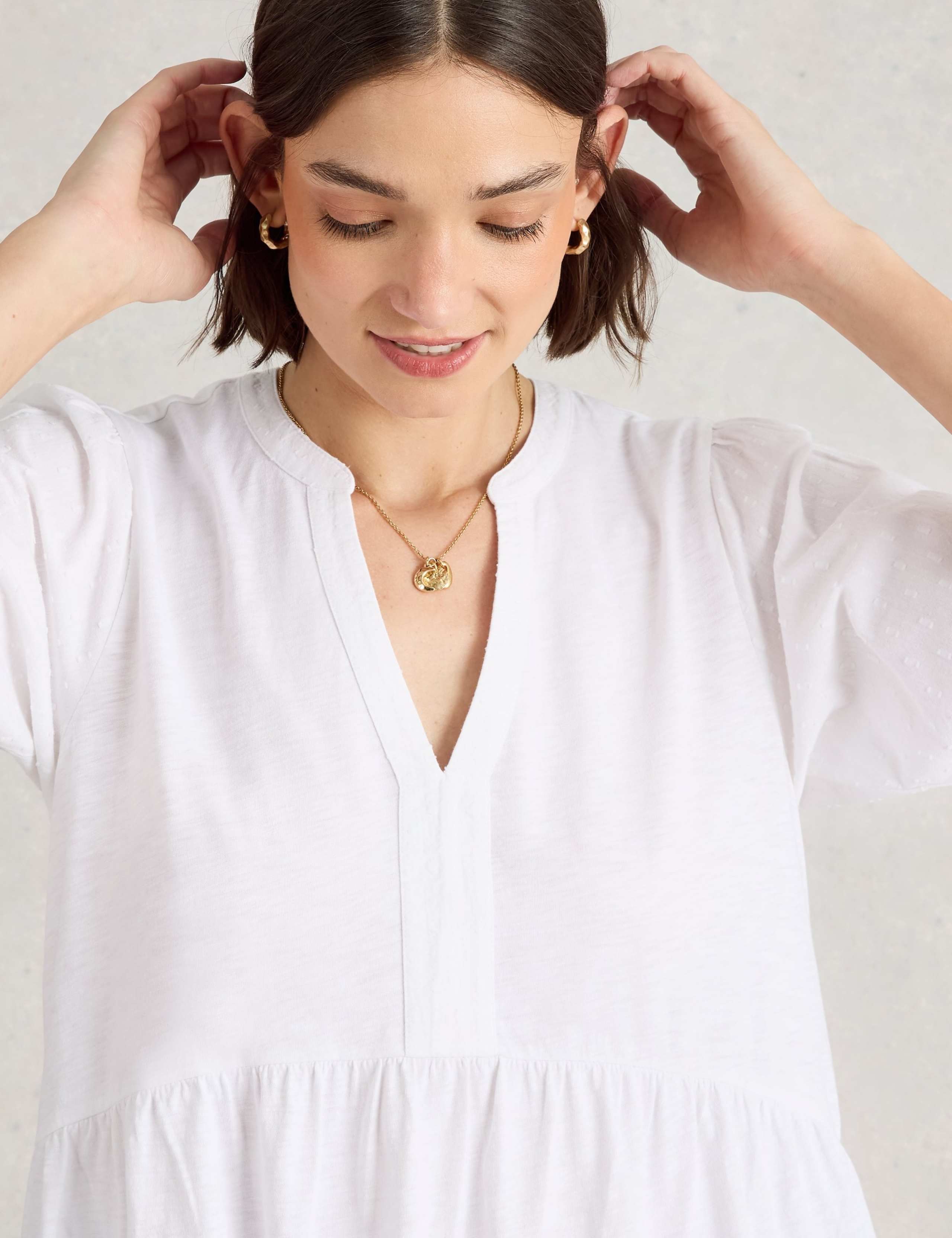 Pure Cotton Notch Neck Tunic 5 of 6