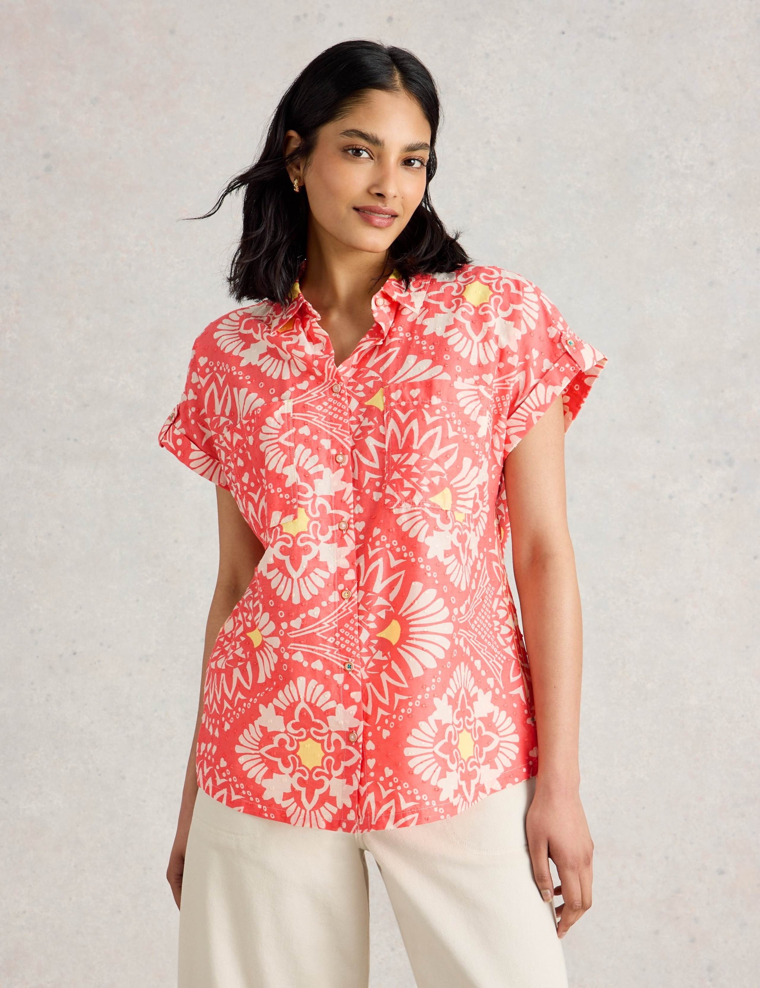 Pure Cotton Printed Button Through Shirt 5 of 6