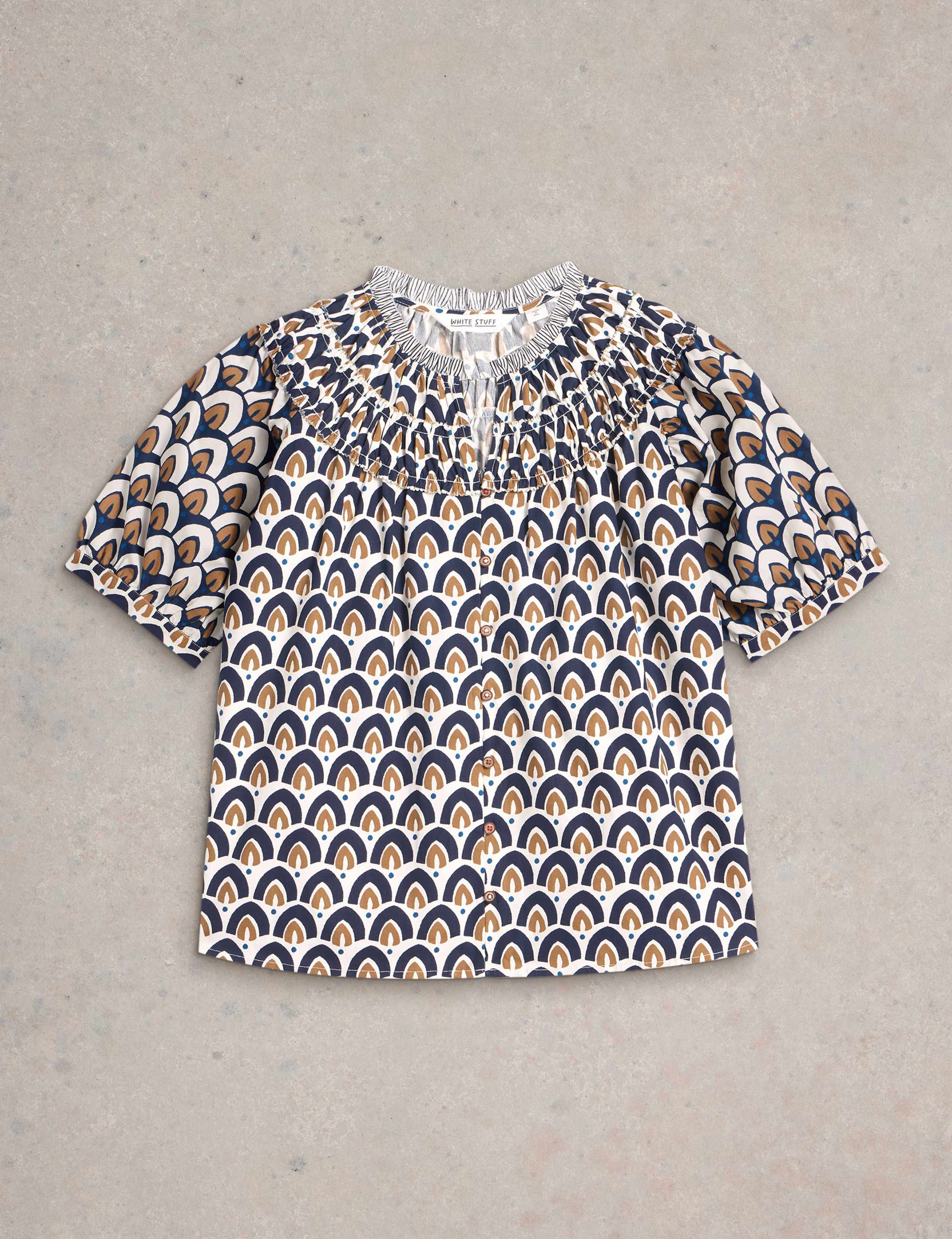 Pure Cotton Printed Notch Neck Top 2 of 6