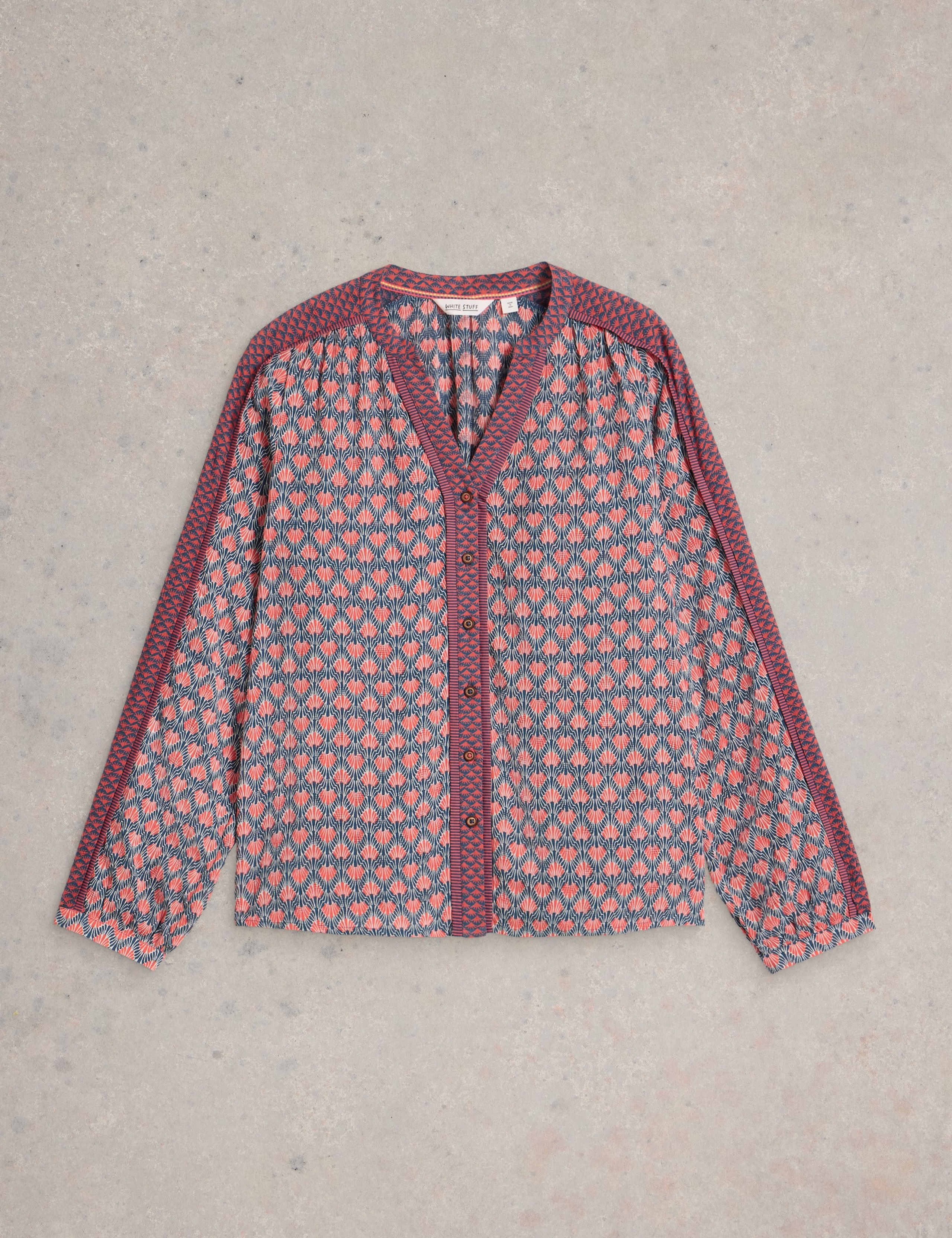 Printed Notch Neck Top 2 of 6