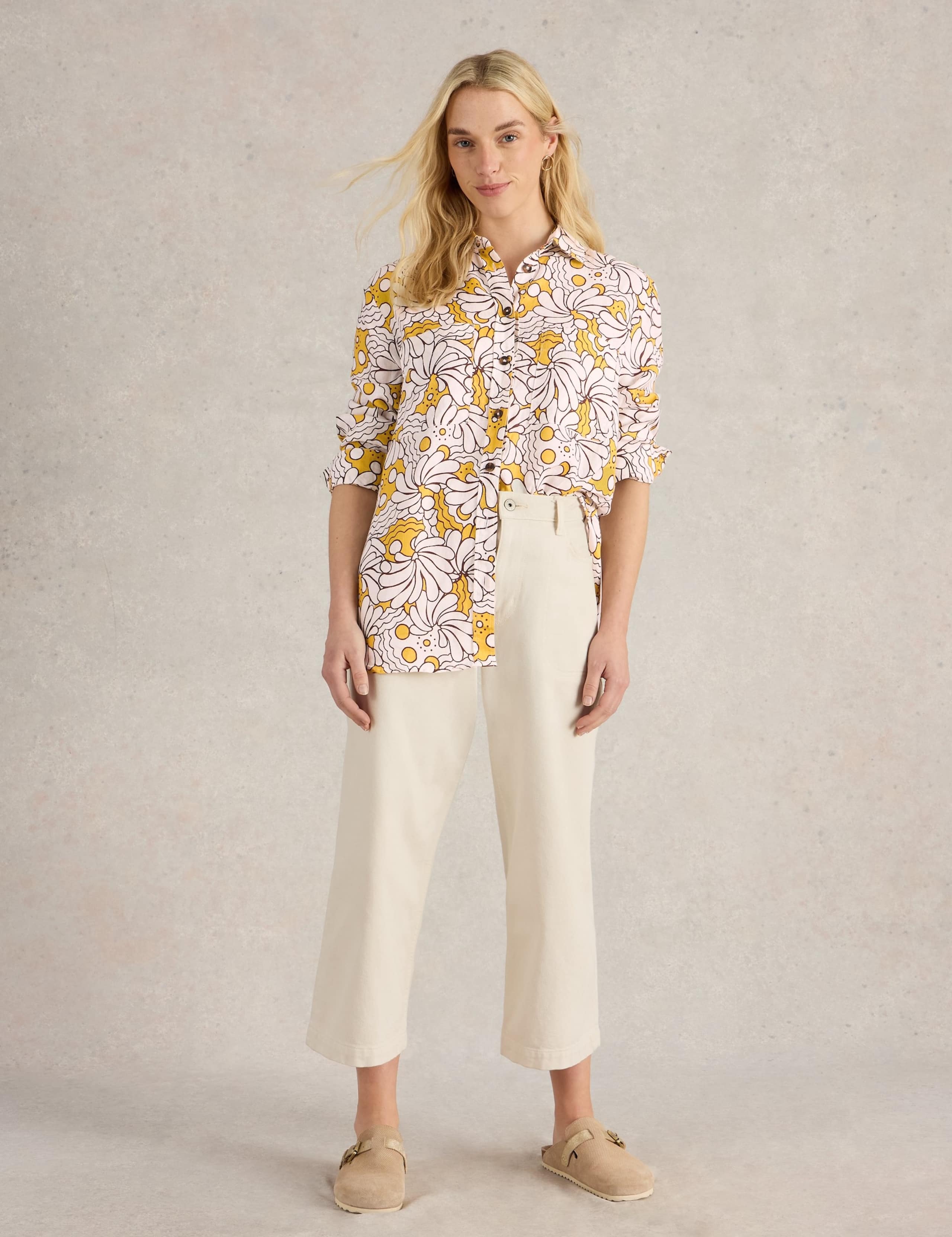 Pure Linen Printed Button Through Shirt 3 of 6
