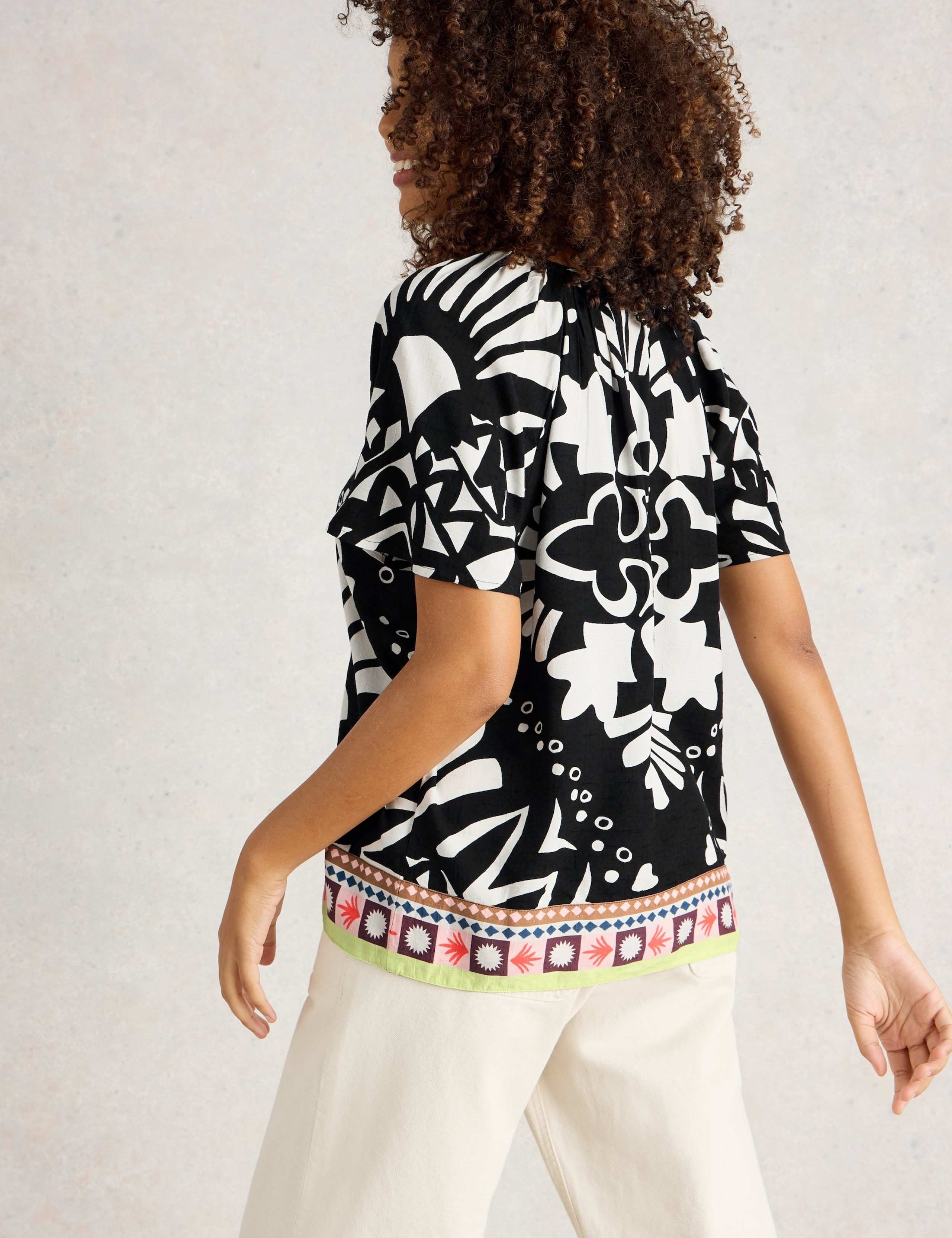 Printed V-Neck Top 4 of 4