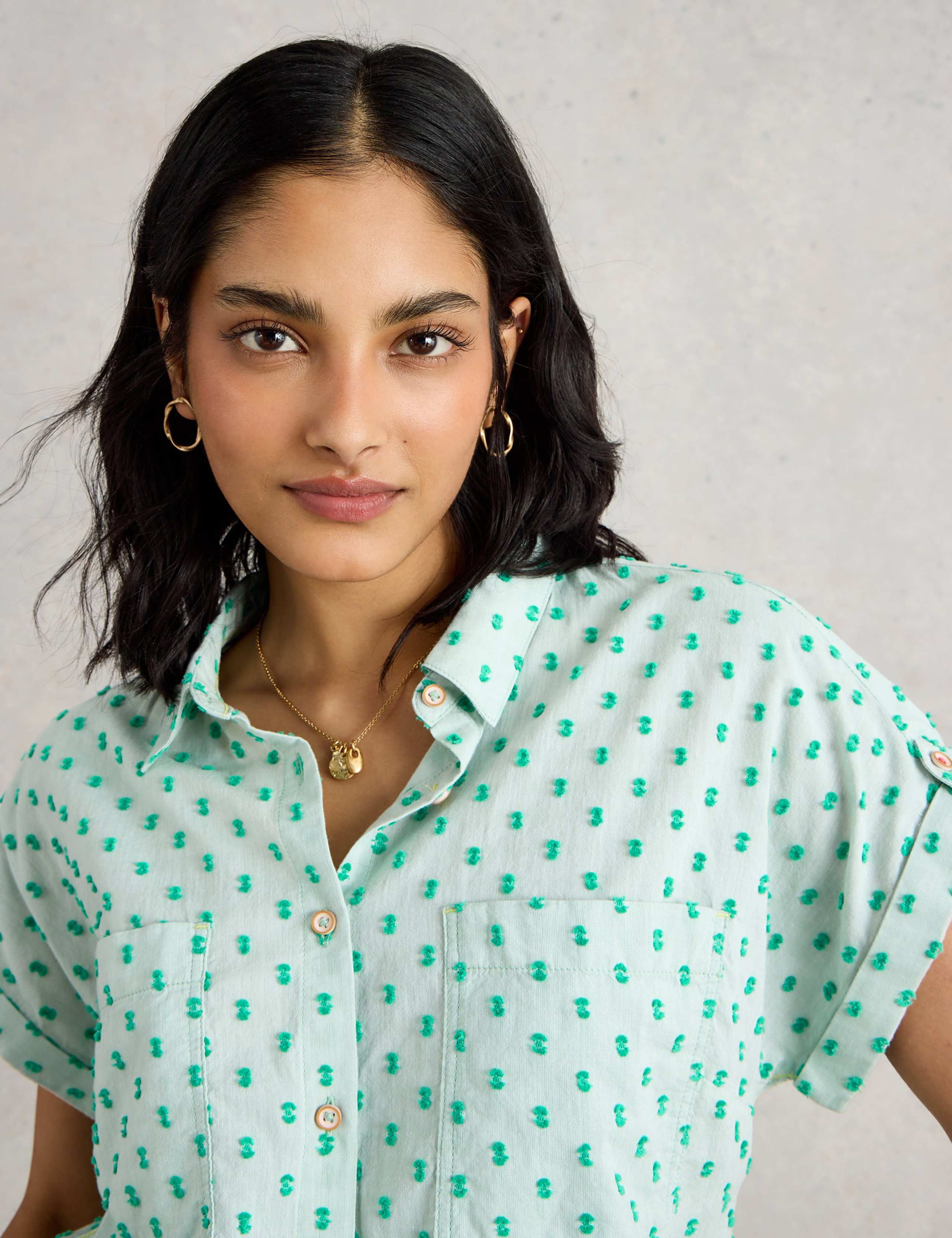 Pure Cotton Button Through Shirt 5 of 6
