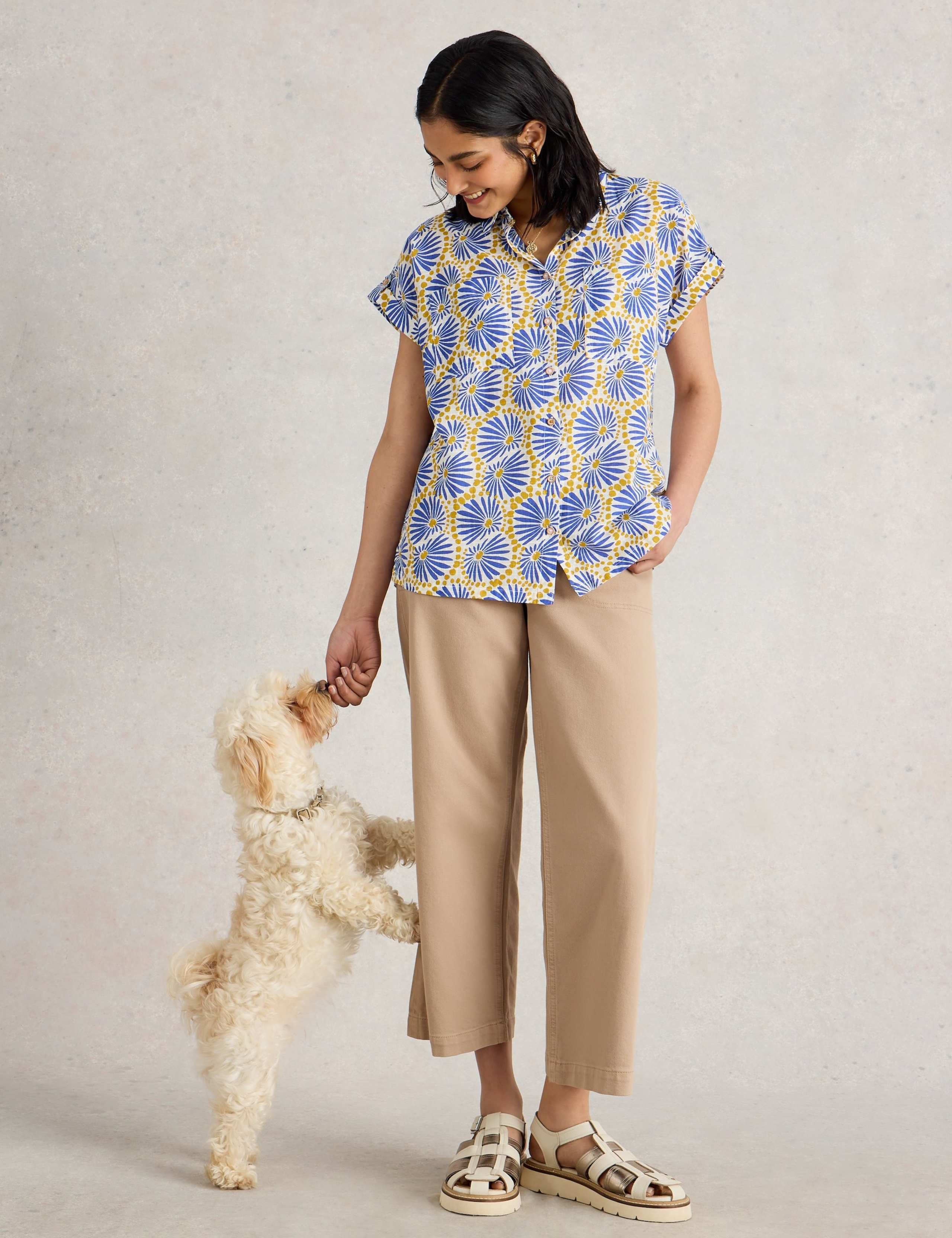 Pure Cotton Printed Button Through Shirt 3 of 6