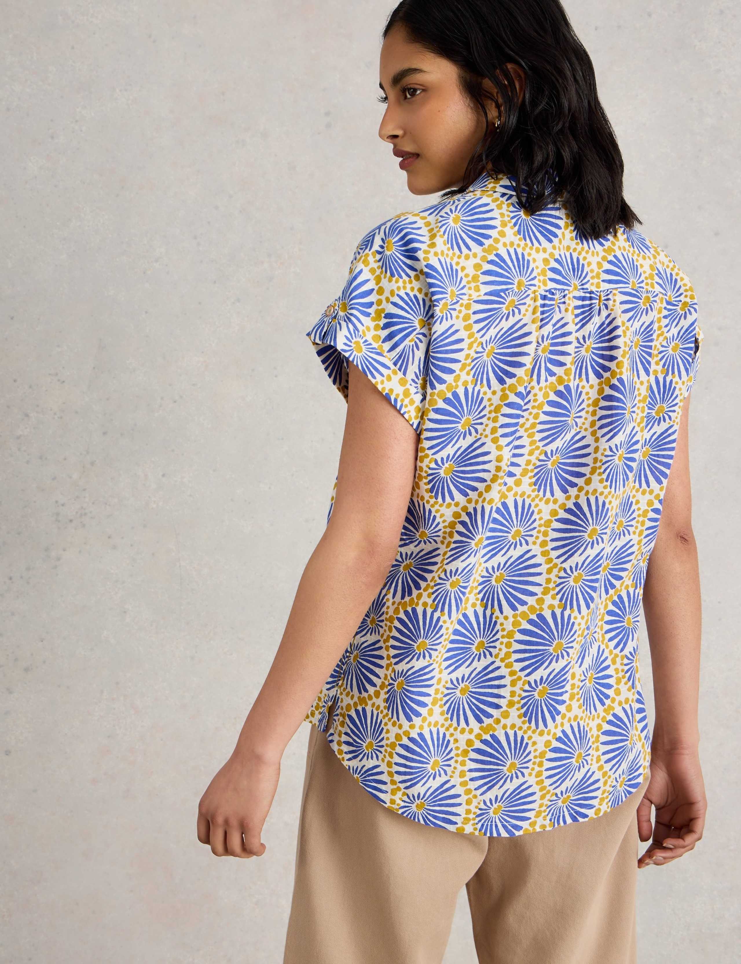Pure Cotton Printed Button Through Shirt 4 of 6