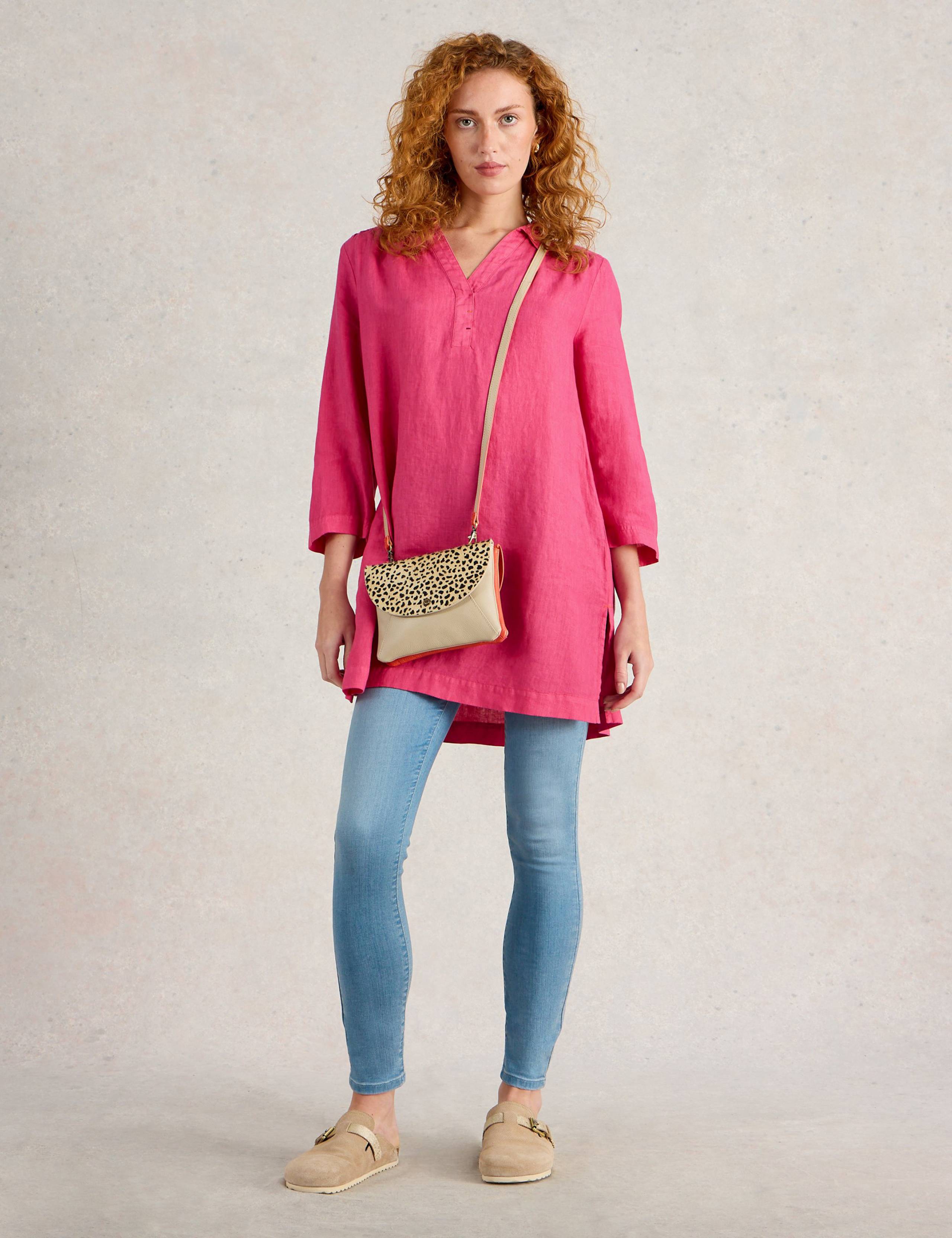 Pure Linen Printed Collared Tunic 3 of 5