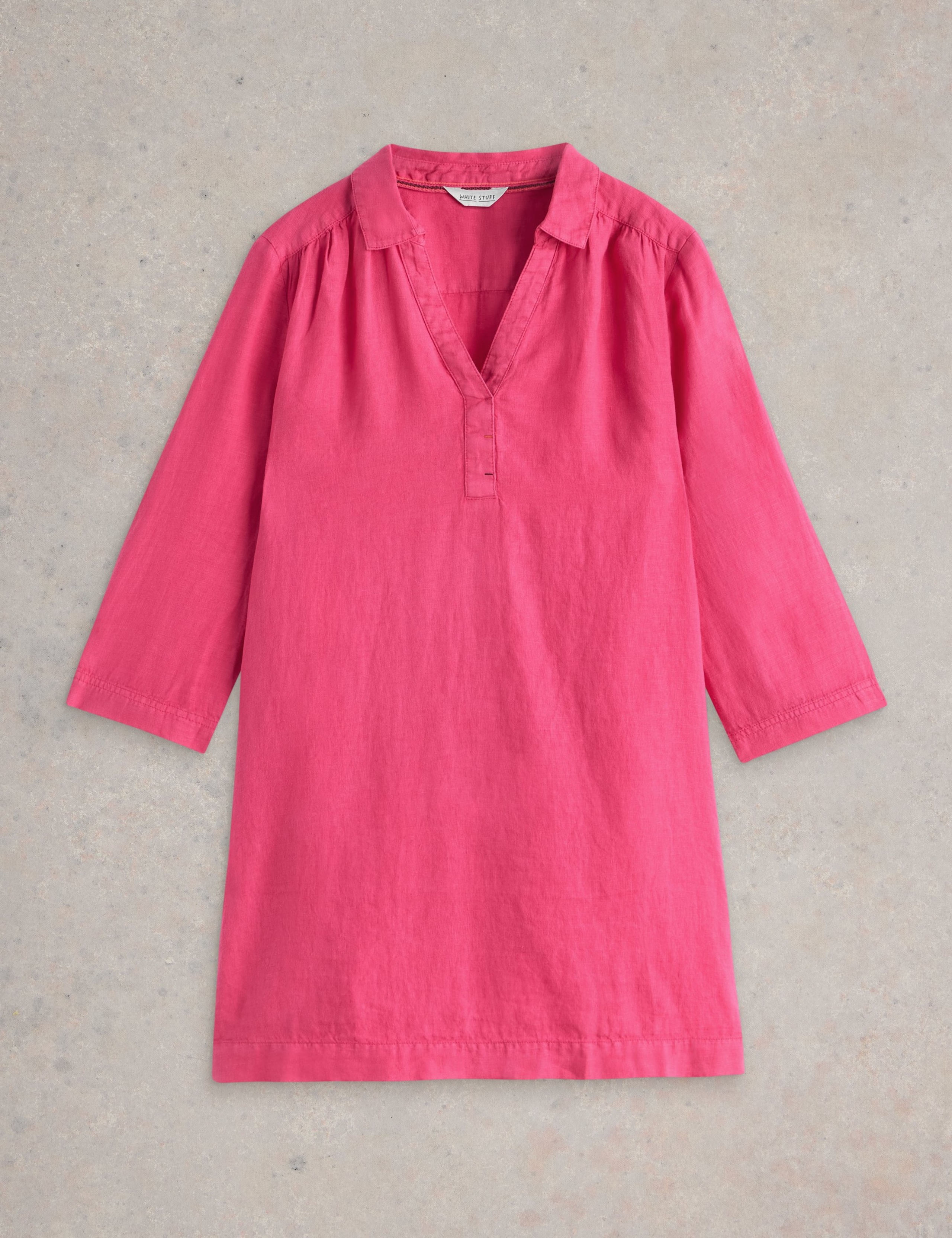 Pure Linen Collared V-Neck Tunic 2 of 6
