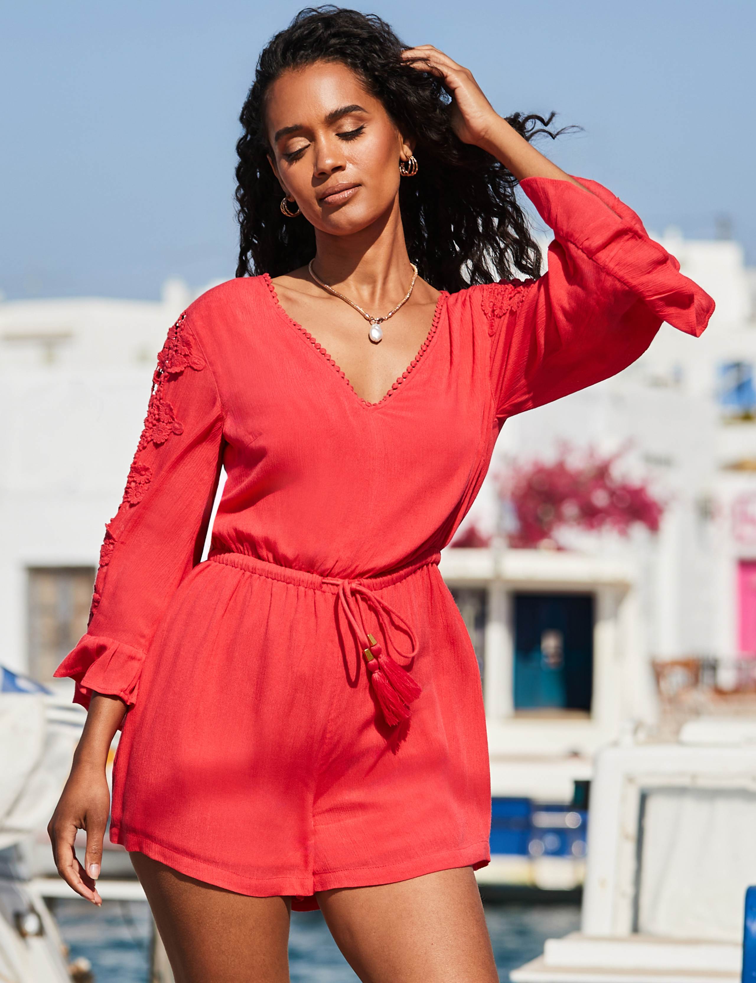 Embroidered Tassel Detail Playsuit 4 of 6