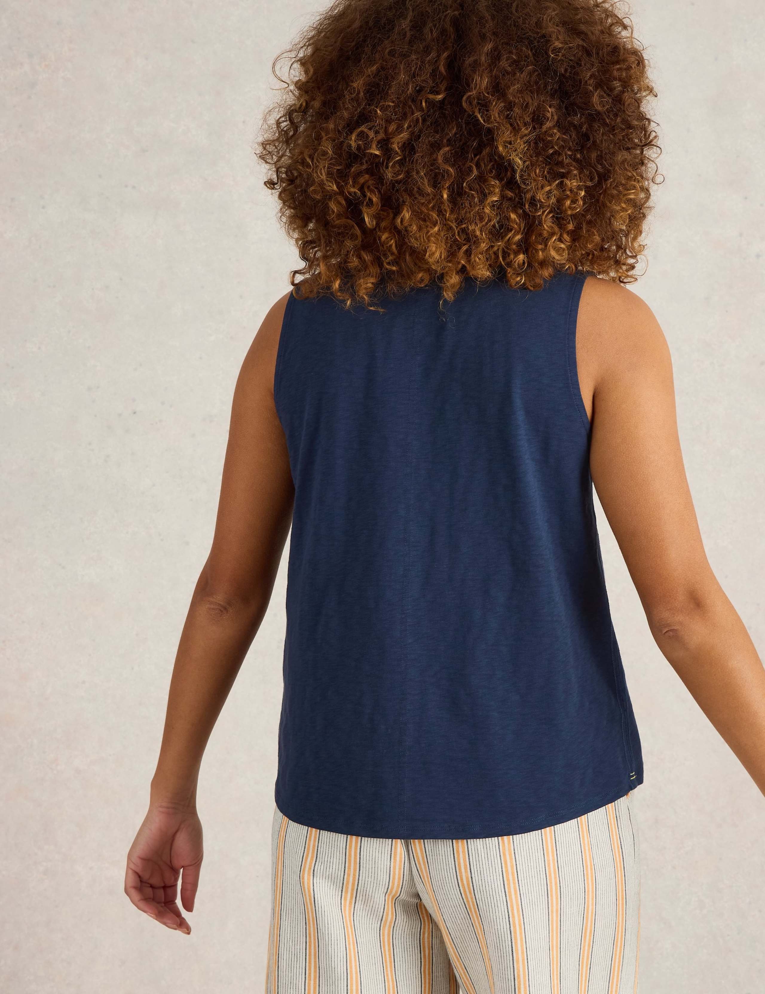 Pure Cotton Notch Neck Vest Top 4 of 6