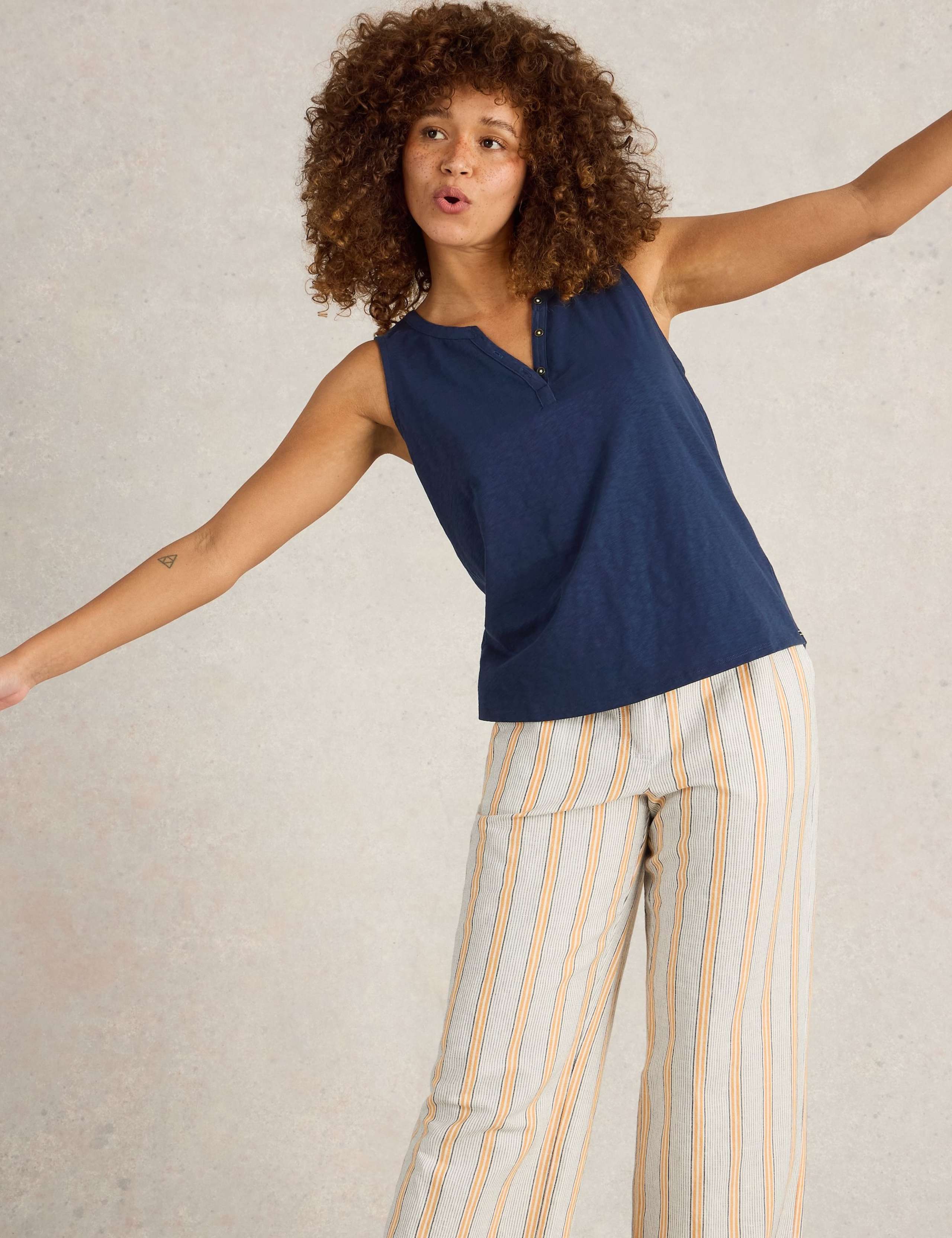 Pure Cotton Notch Neck Vest Top 5 of 6