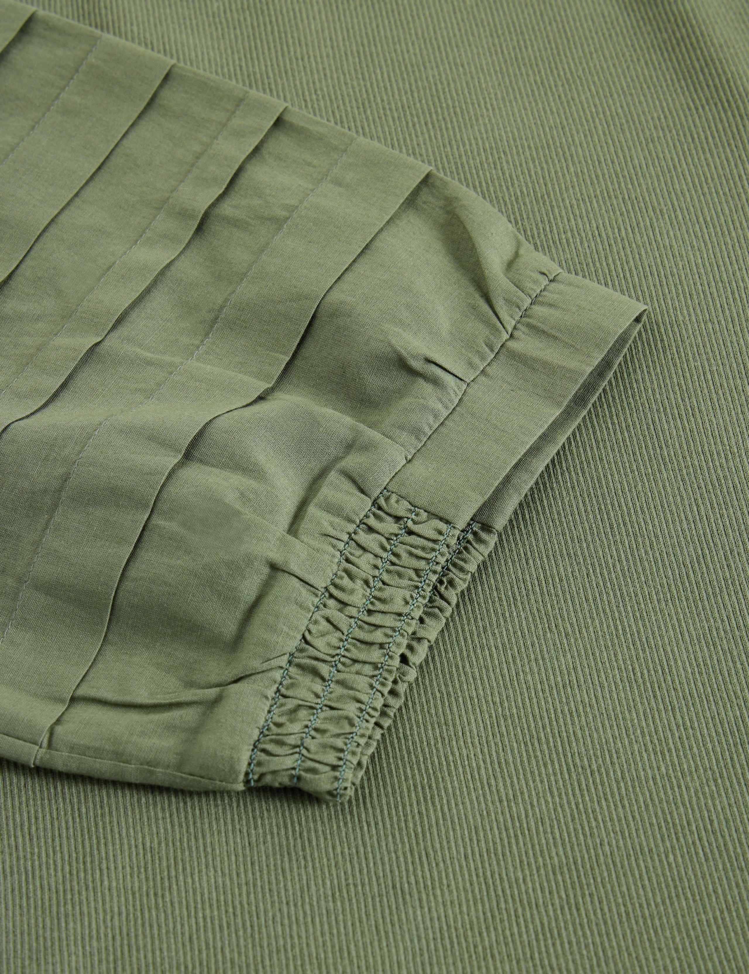 Cotton Rich Round Neck Midaxi Waisted Dress 2 of 2