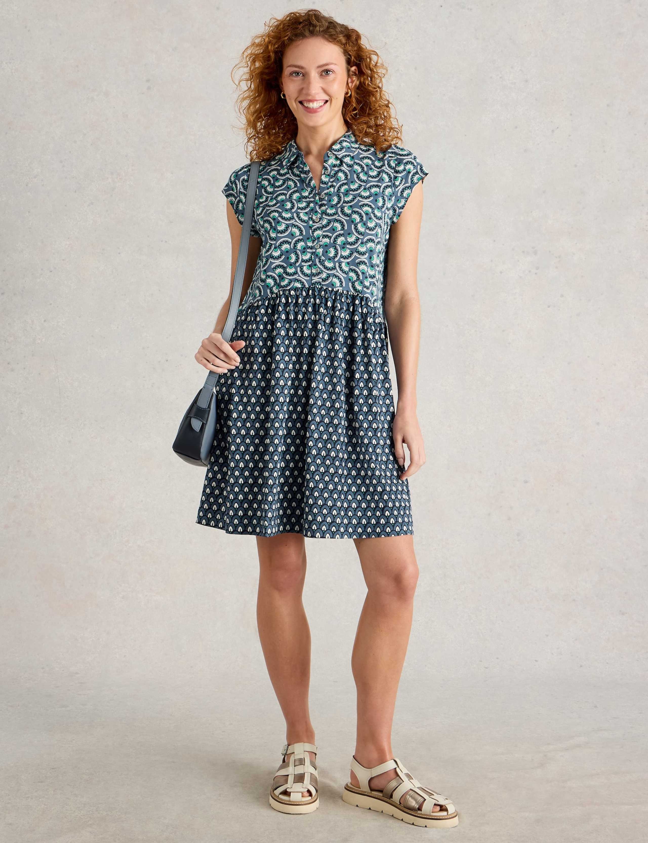 Jersey Printed Relaxed Shirt Dress 3 of 6