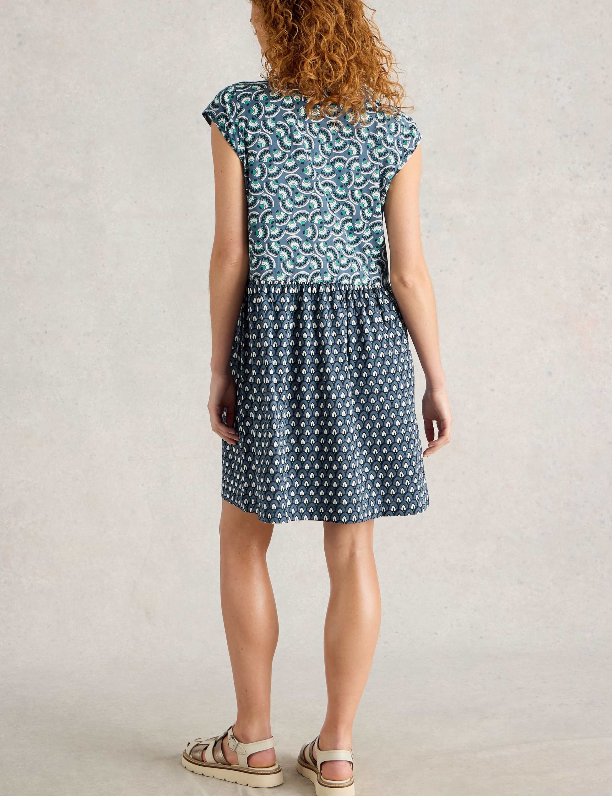 Jersey Printed Relaxed Shirt Dress 4 of 6