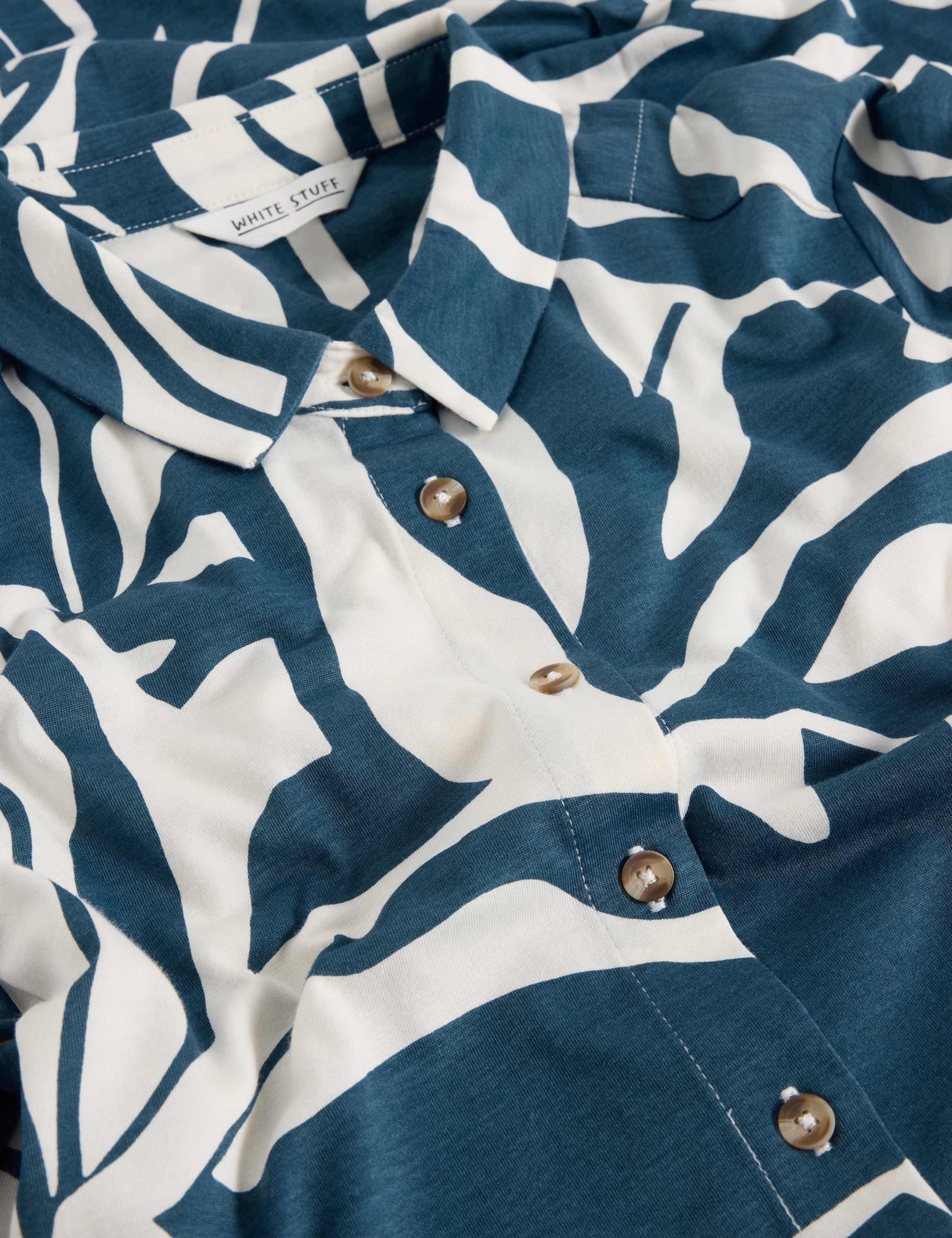 Jersey Printed Midi Shirt Dress 6 of 6