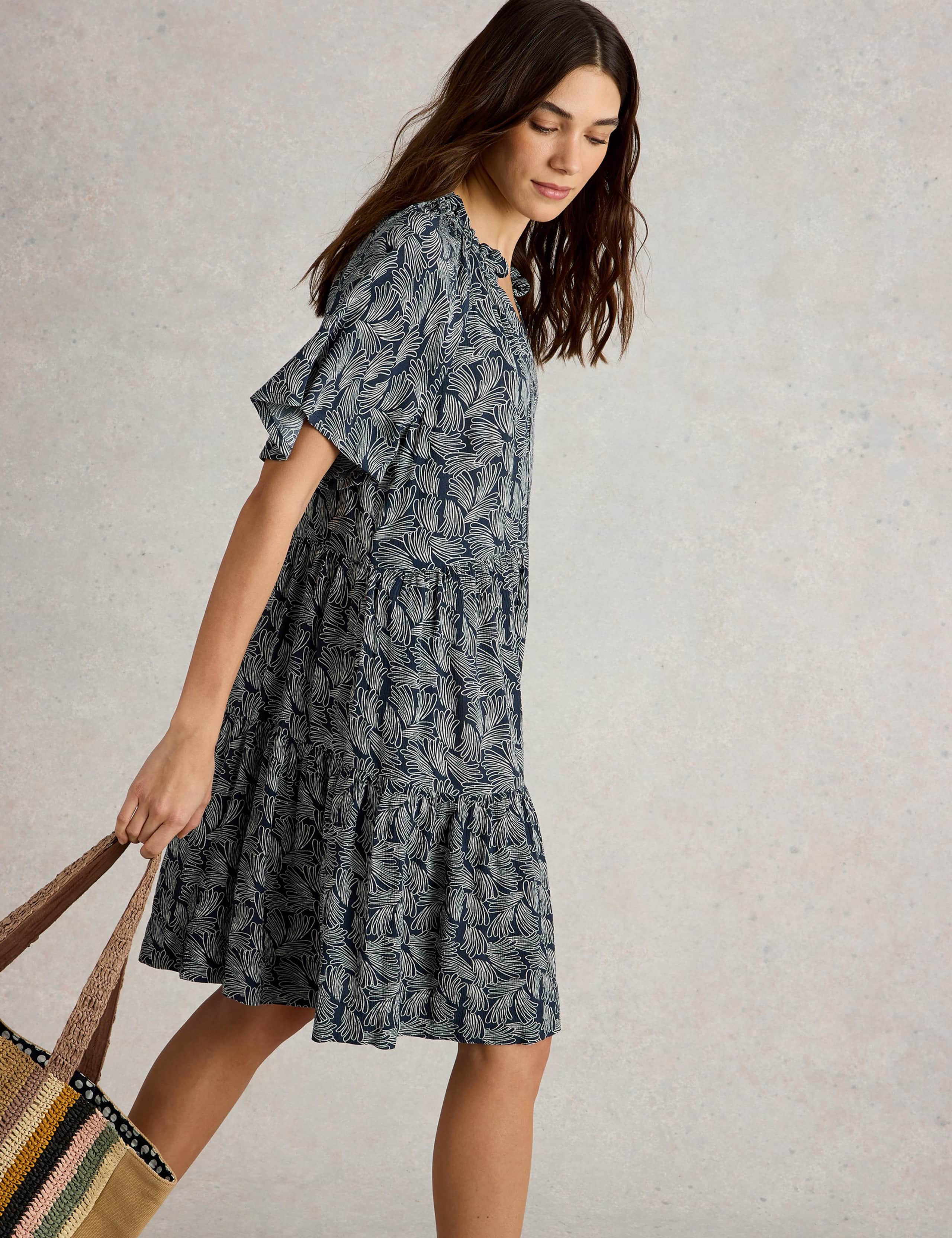 Printed Knee Length Tiered Dress 4 of 4