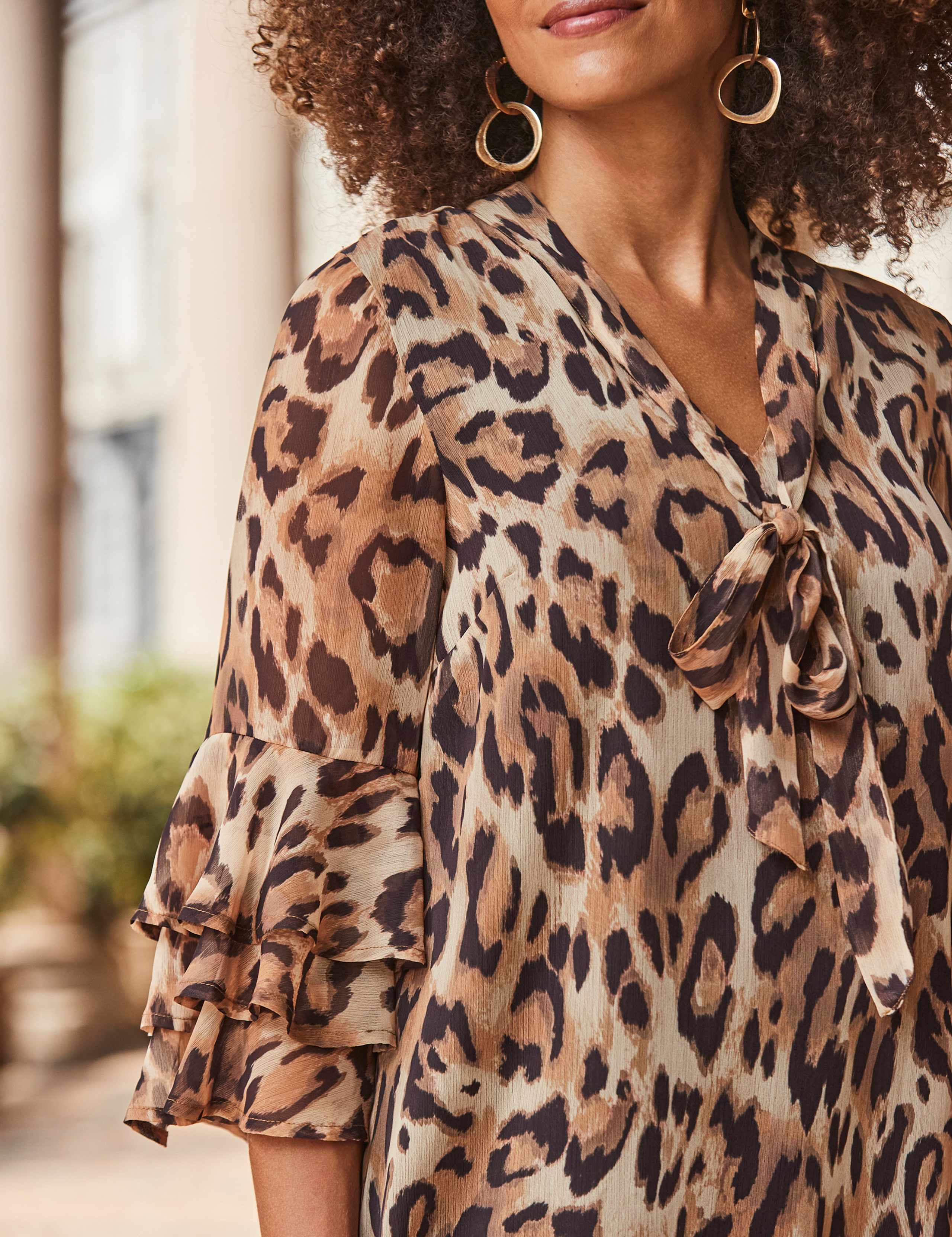 Tie Neck Detail Shift Dress 4 of 5