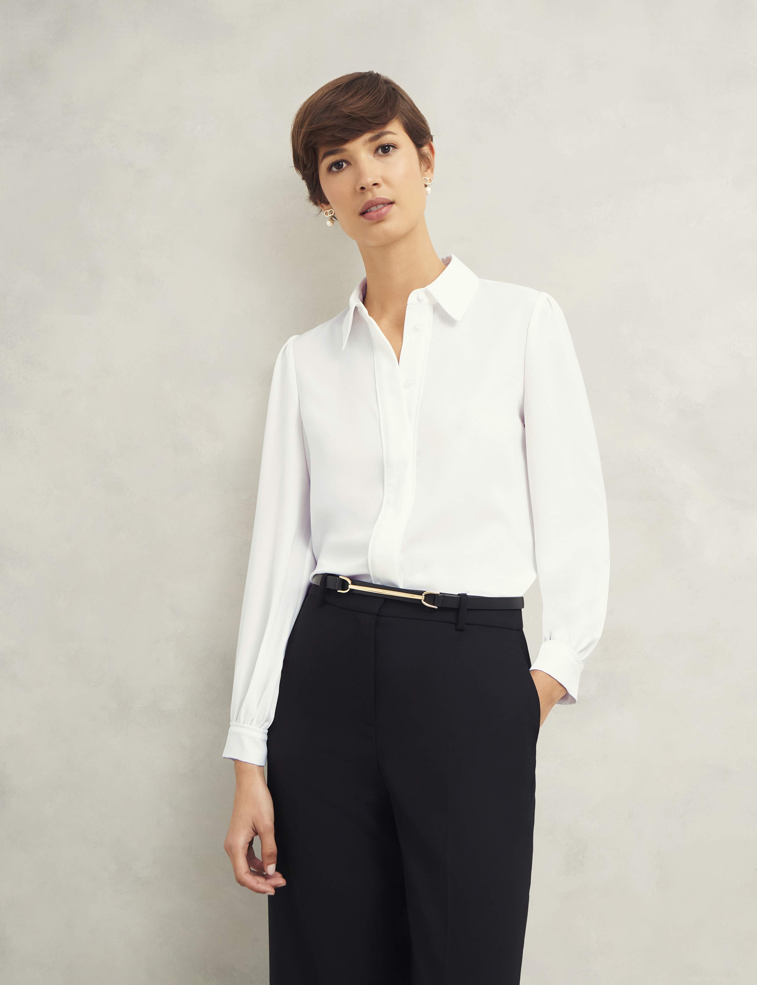 Collared Blouson Sleeve Shirt 5 of 7