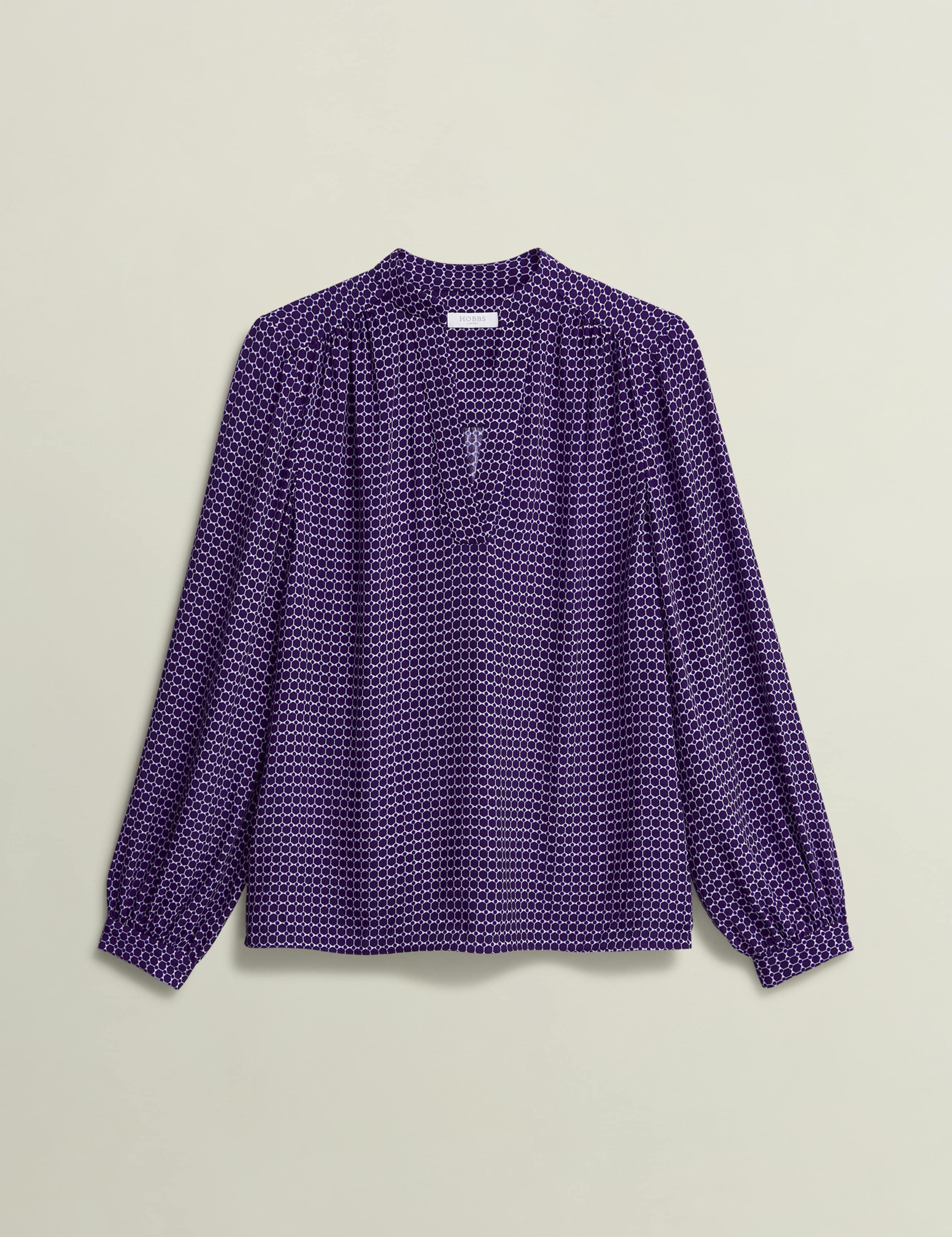 Geometric V-Neck Blouse 2 of 10