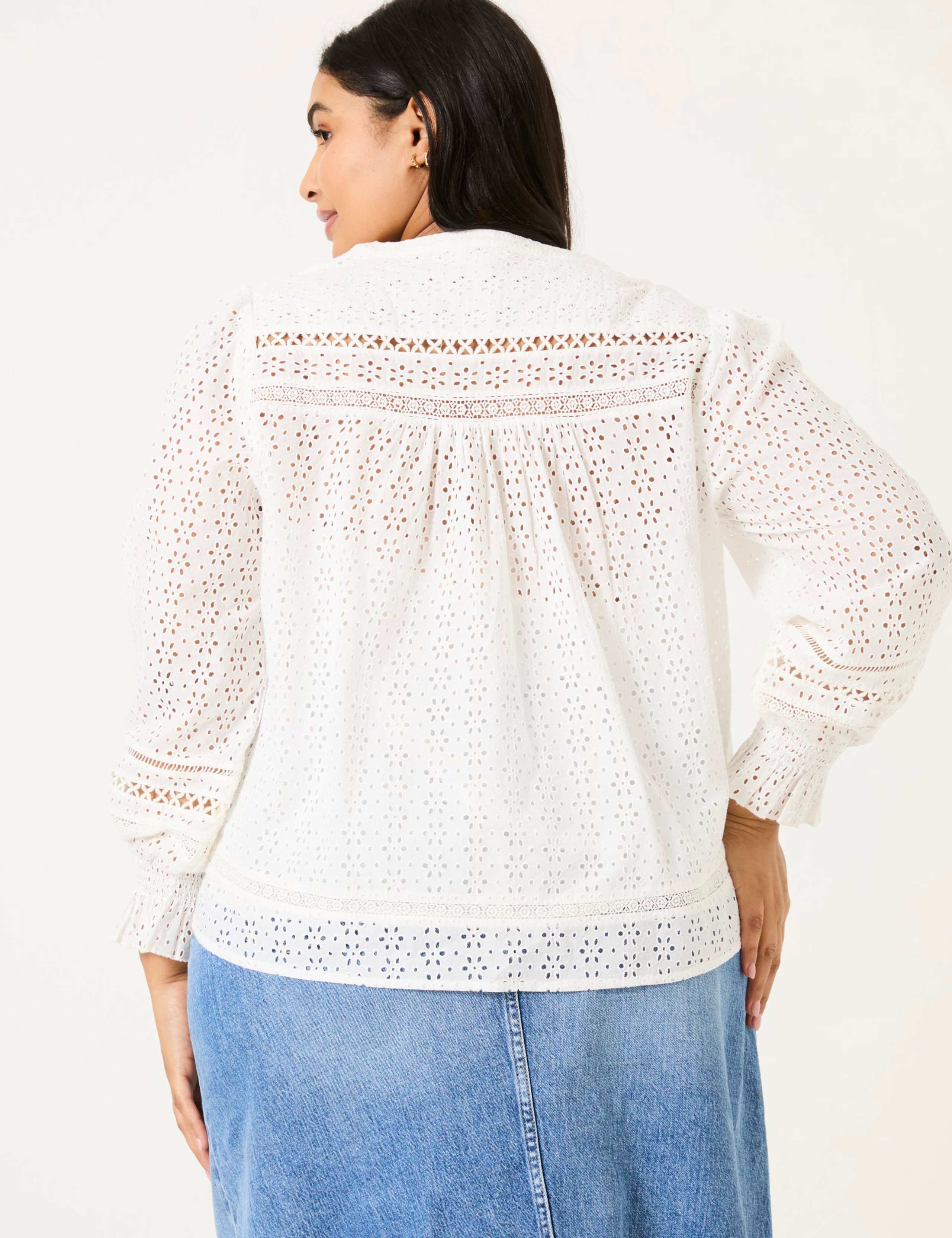 Pure Cotton Broderie Top 3 of 5
