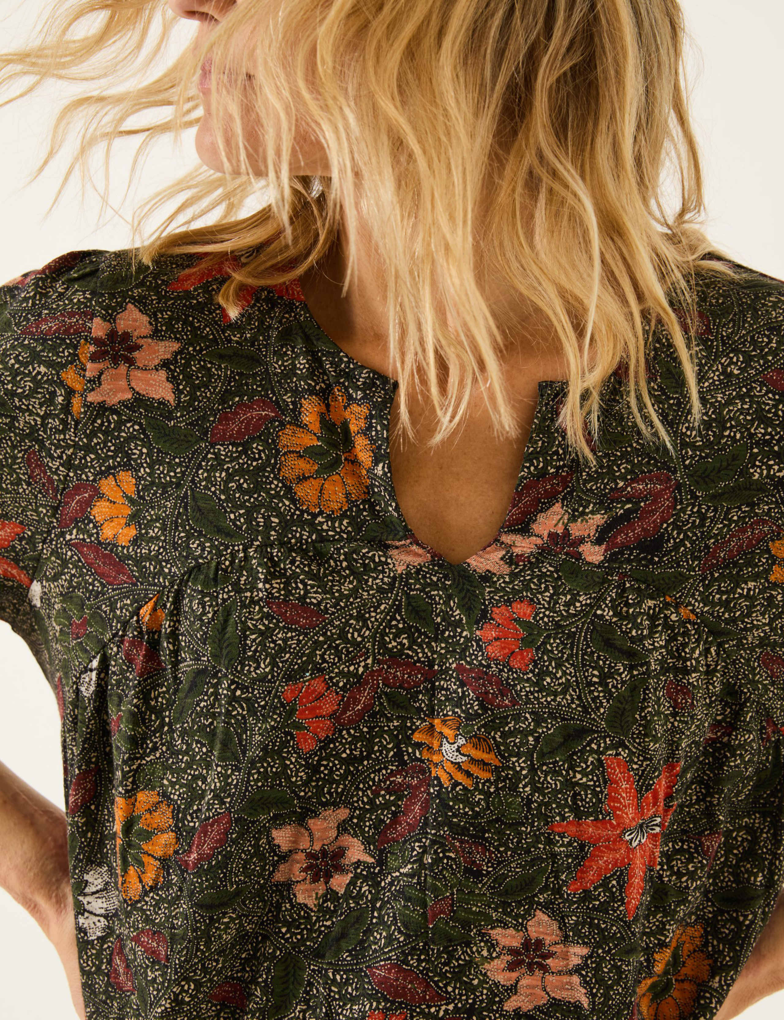 Cotton Rich Floral Tunic 5 of 5