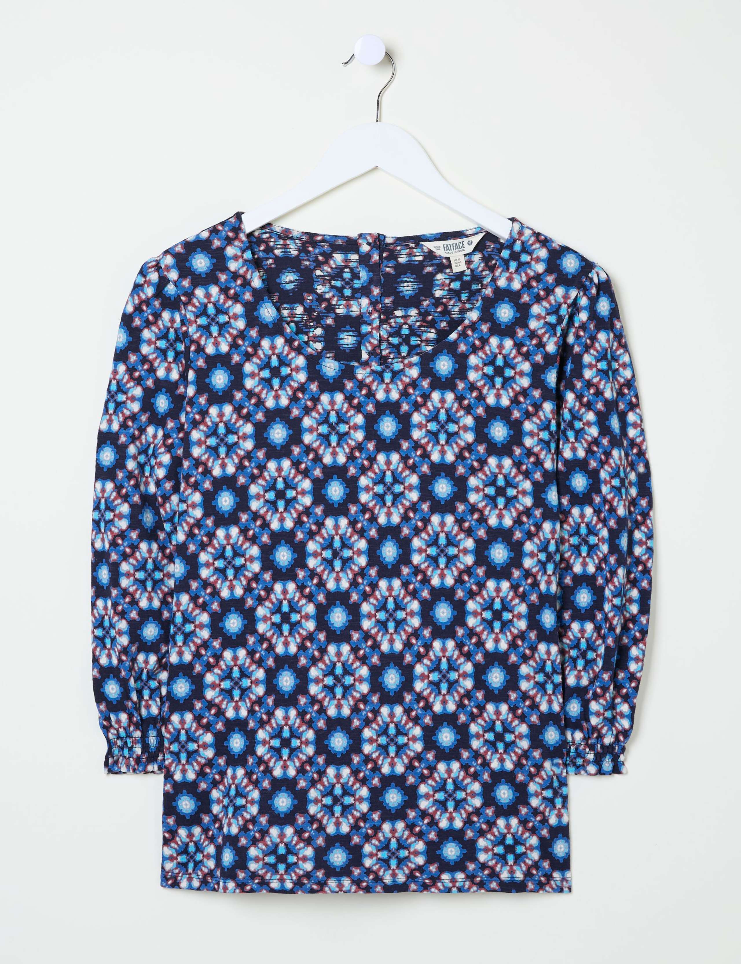 Cotton Rich Abstract Print Top 2 of 5
