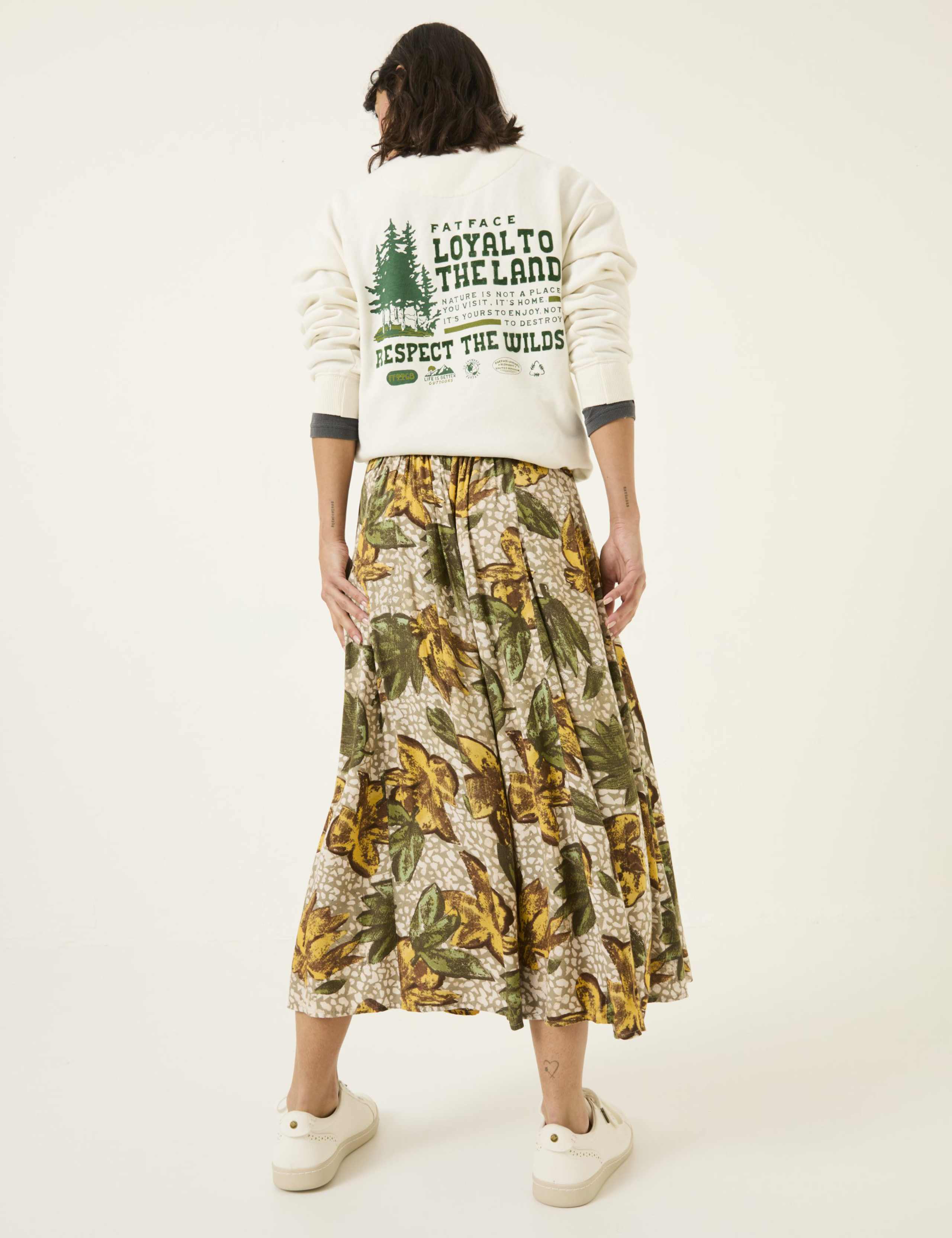 Printed Midi Wrap Skirt 4 of 5