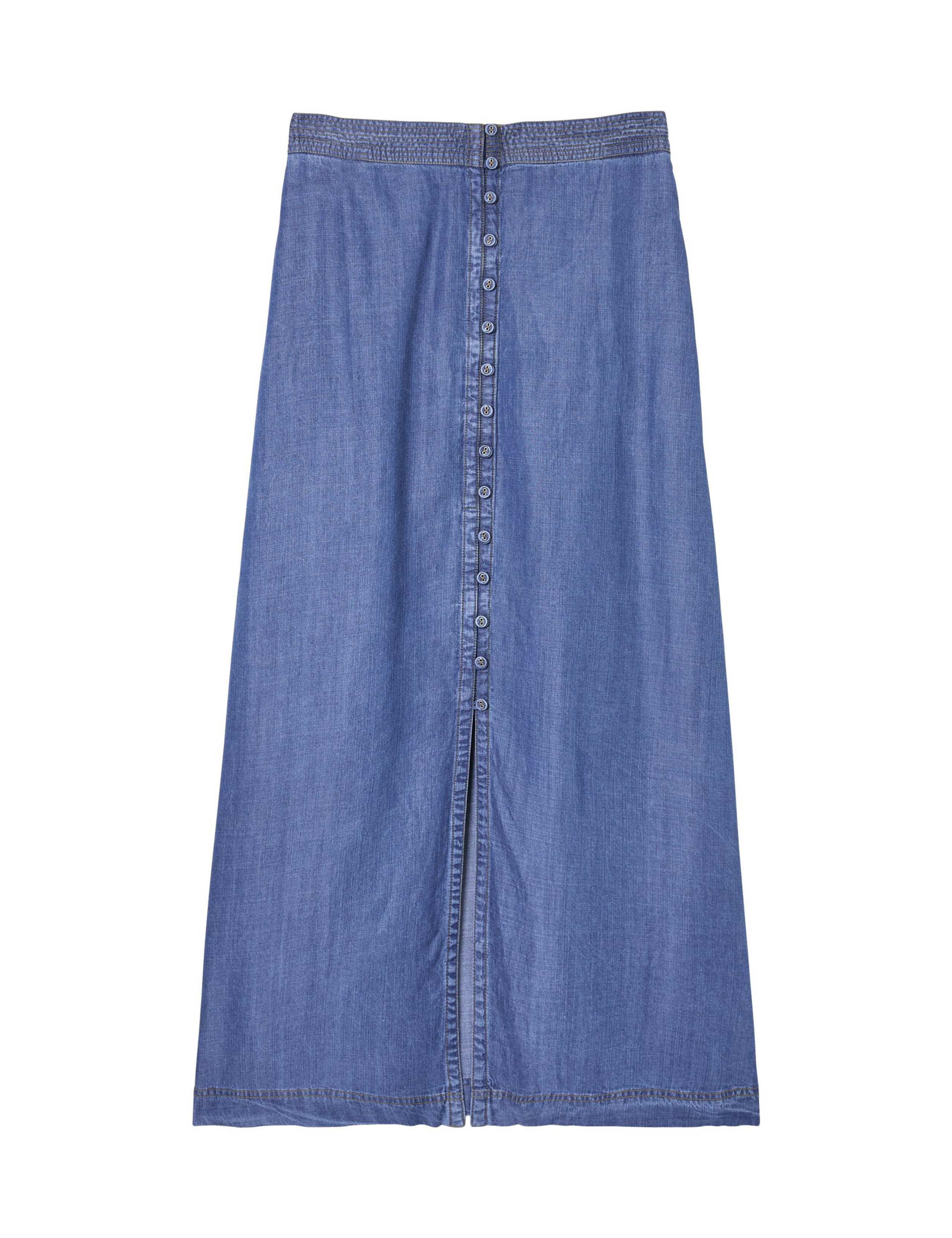 Pure Lyocell Denim Midi Skirt 2 of 5