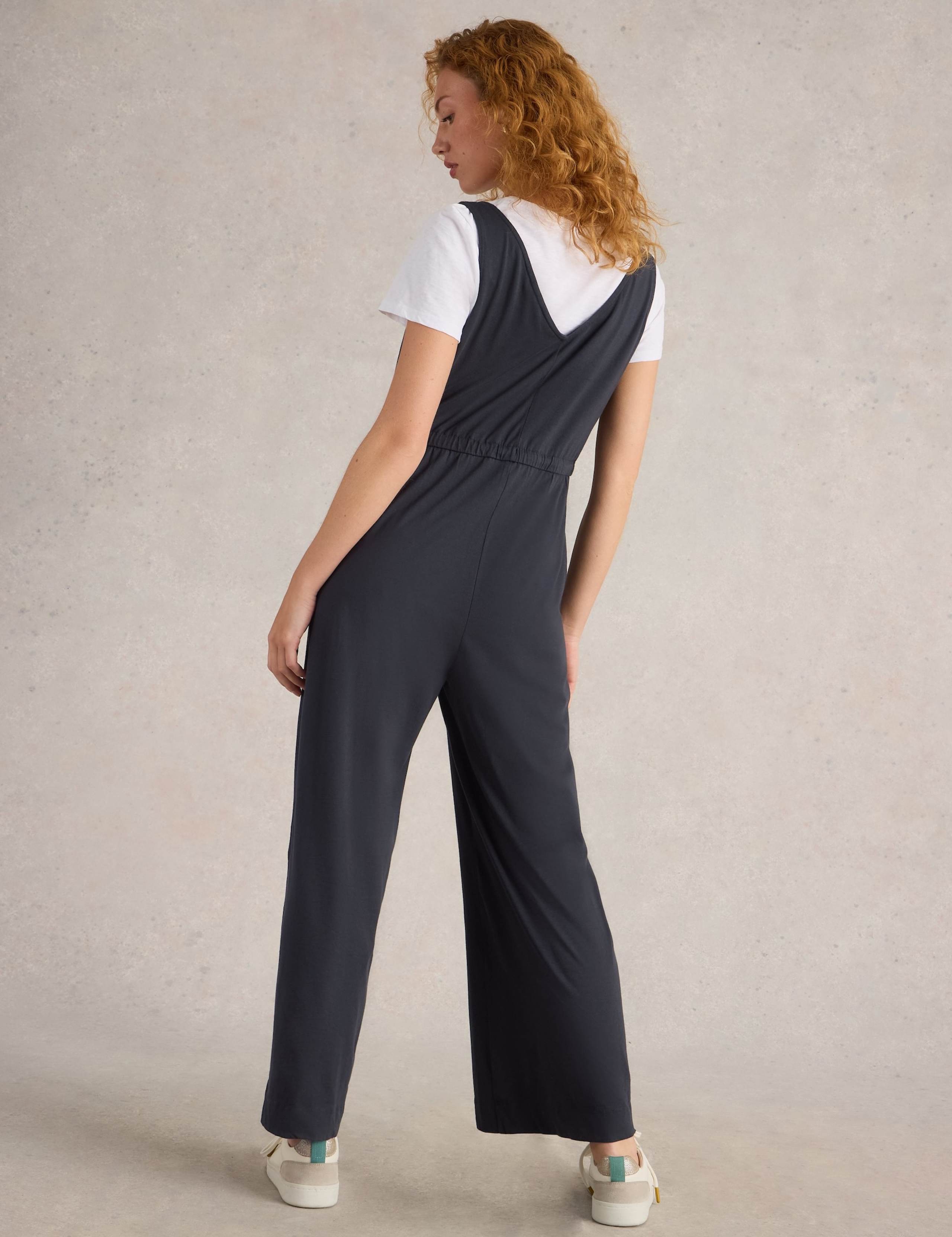 Cotton Rich Jersey Wide Leg Jumpsuit 3 of 9
