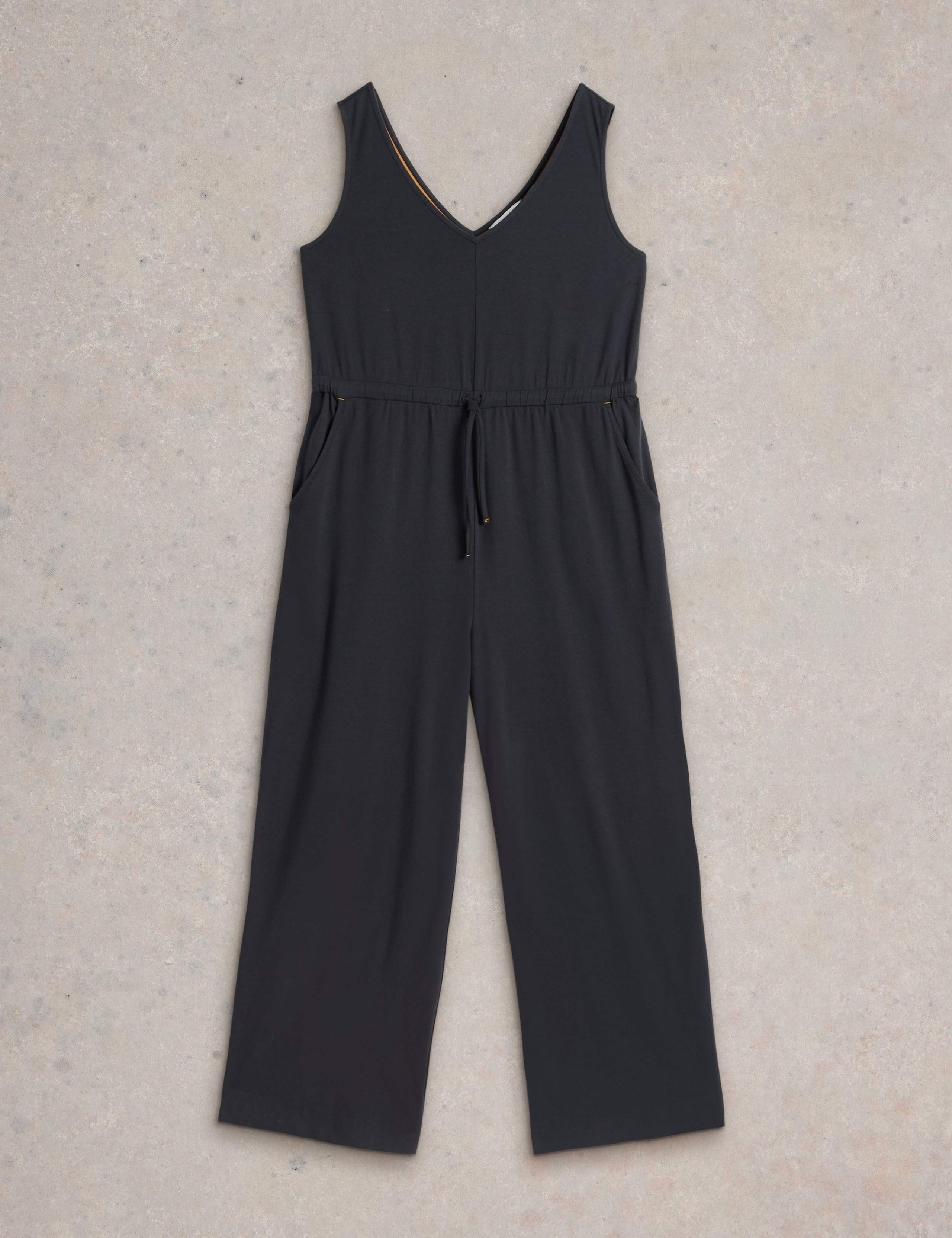 Cotton Rich Jersey Wide Leg Jumpsuit 2 of 9