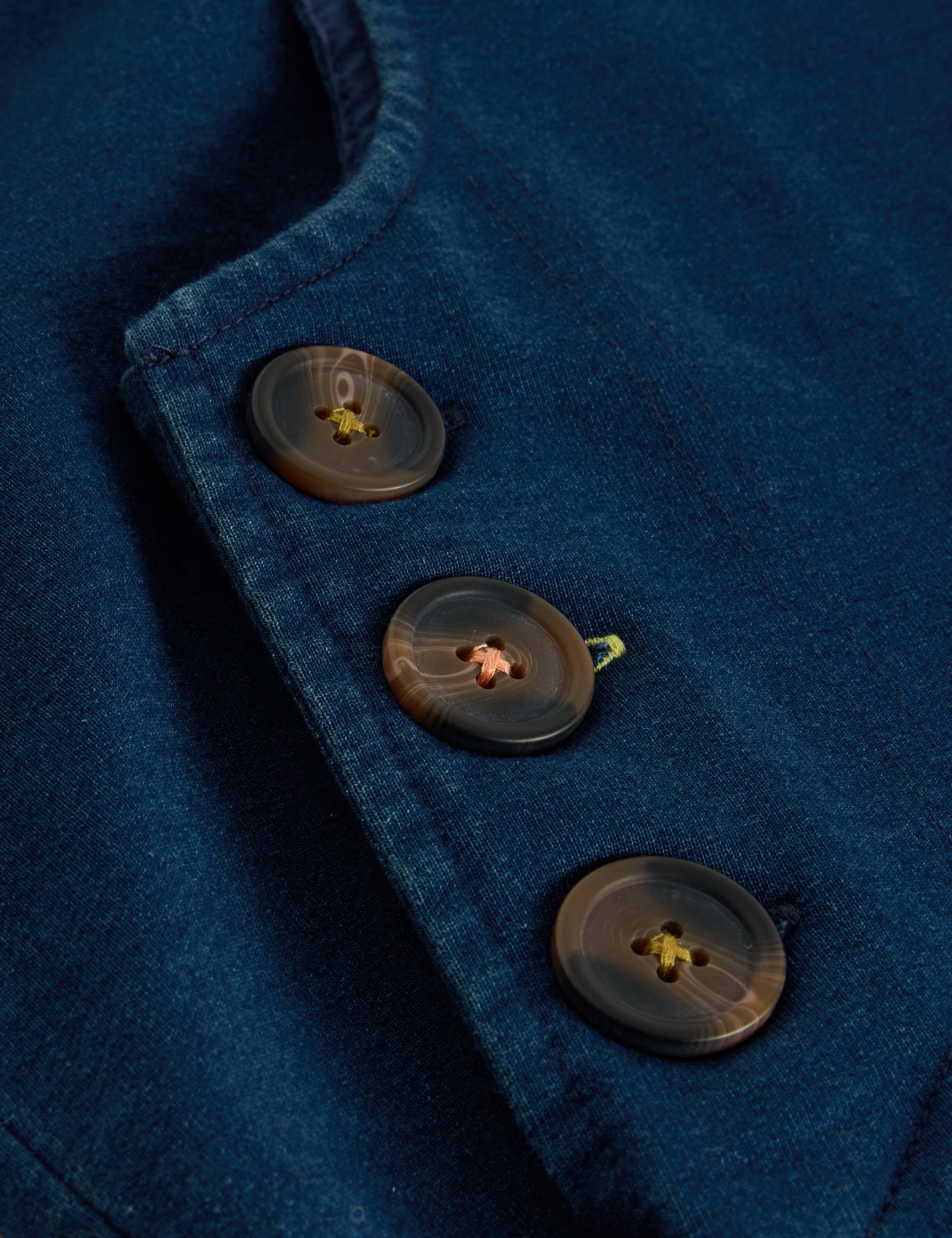 Jersey Denim V-Neck Mini Shift Dress 6 of 6