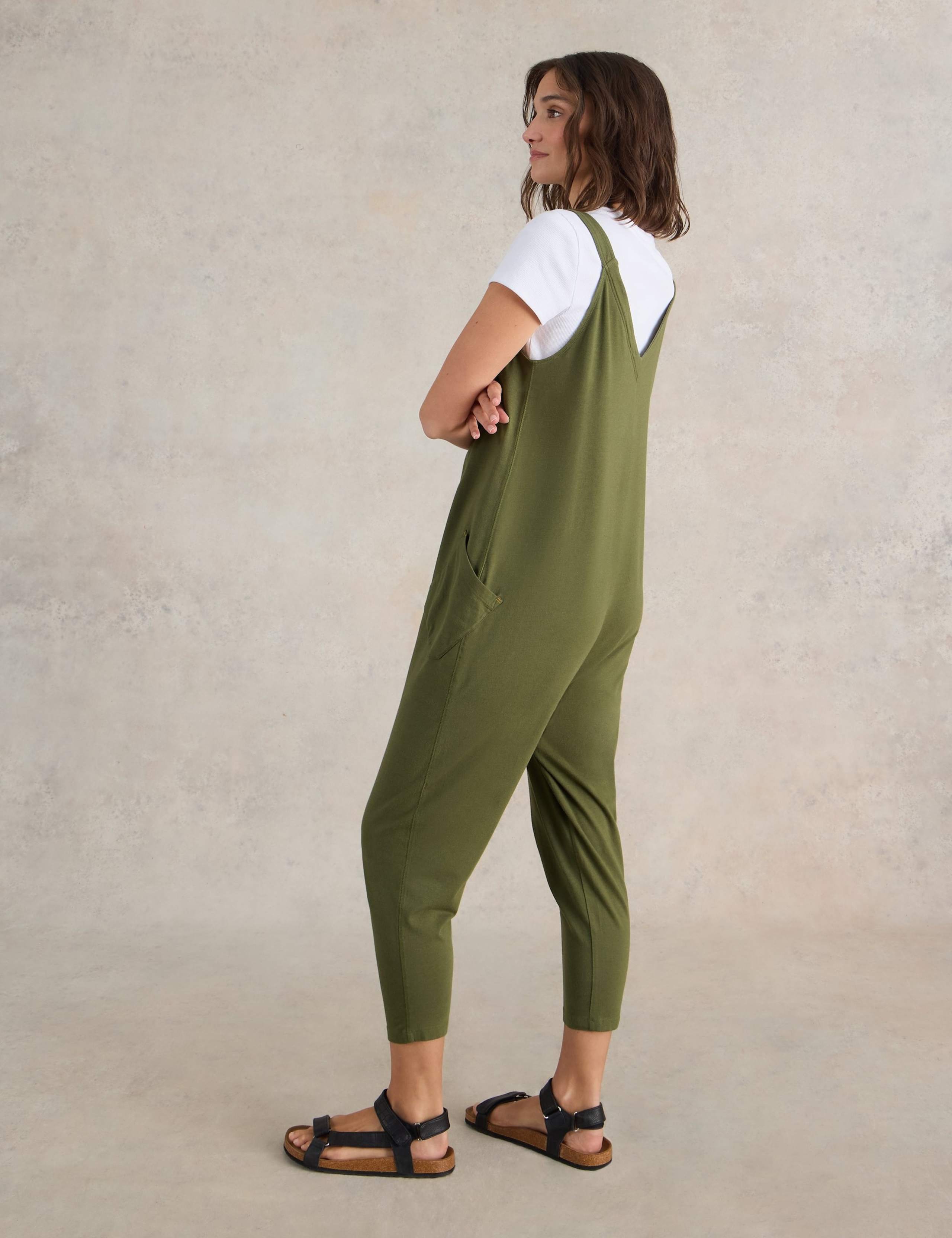 Cotton Rich Jersey Cropped Jumpsuit 3 of 6