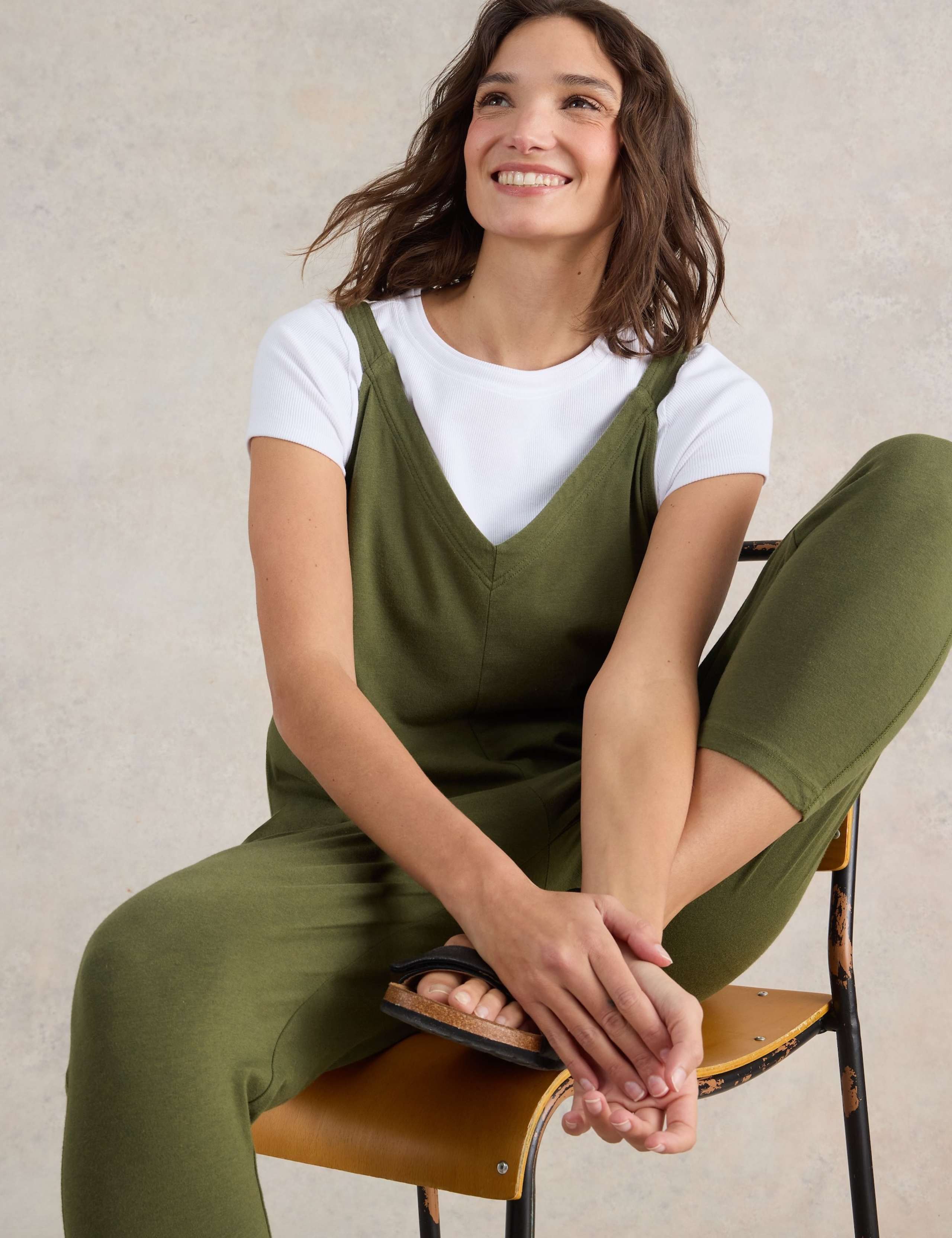 Cotton Rich Jersey Cropped Jumpsuit 4 of 6