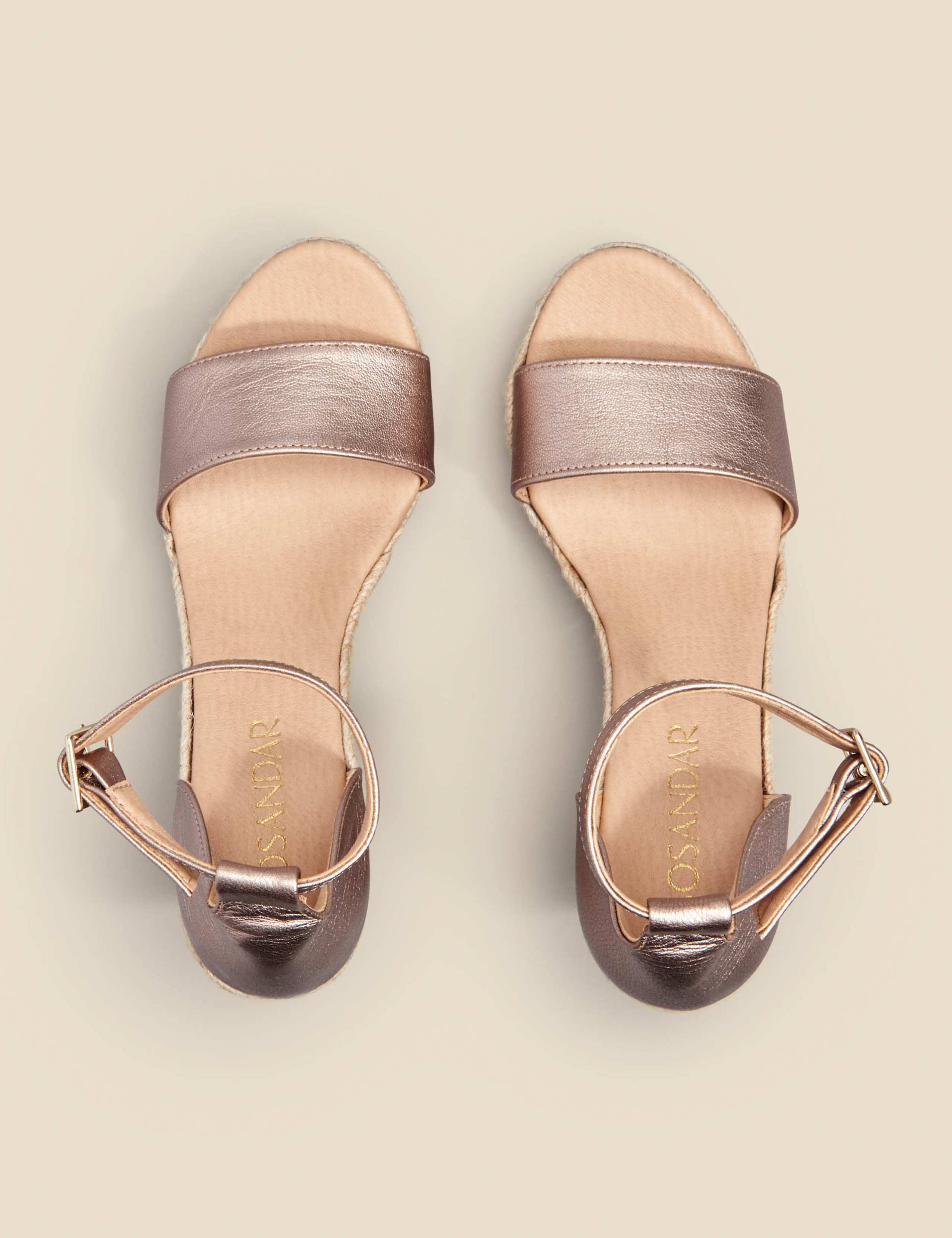 Leather Ankle Strap Wedge Espadrilles 5 of 5